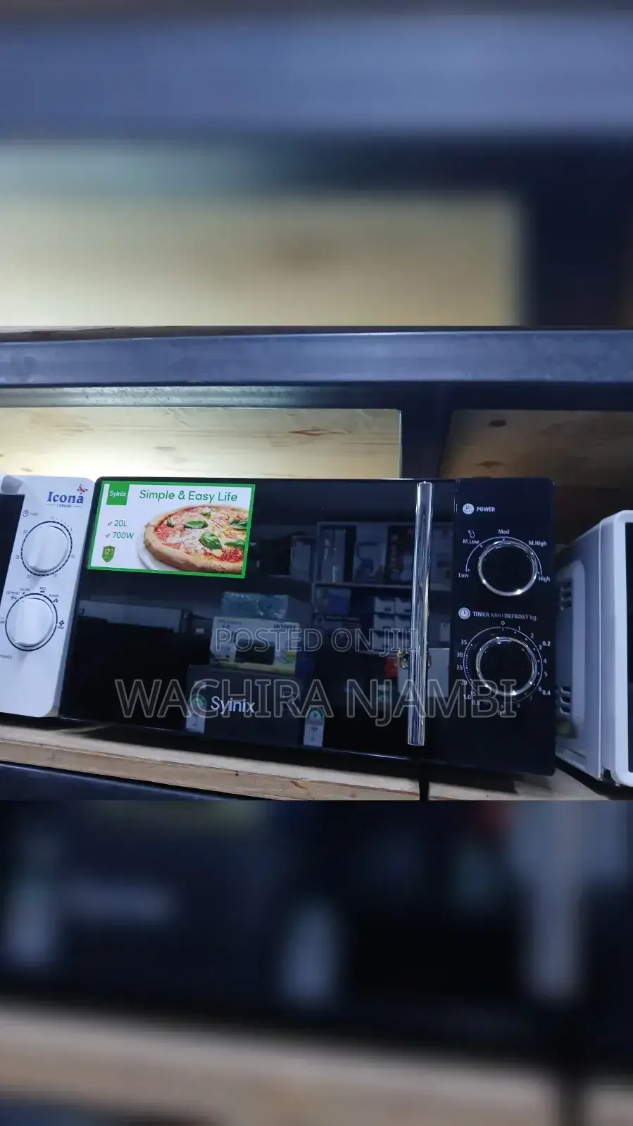 Syinix 20l Manual Microwave | 700w | 5 Power Levels | Easy-Clean