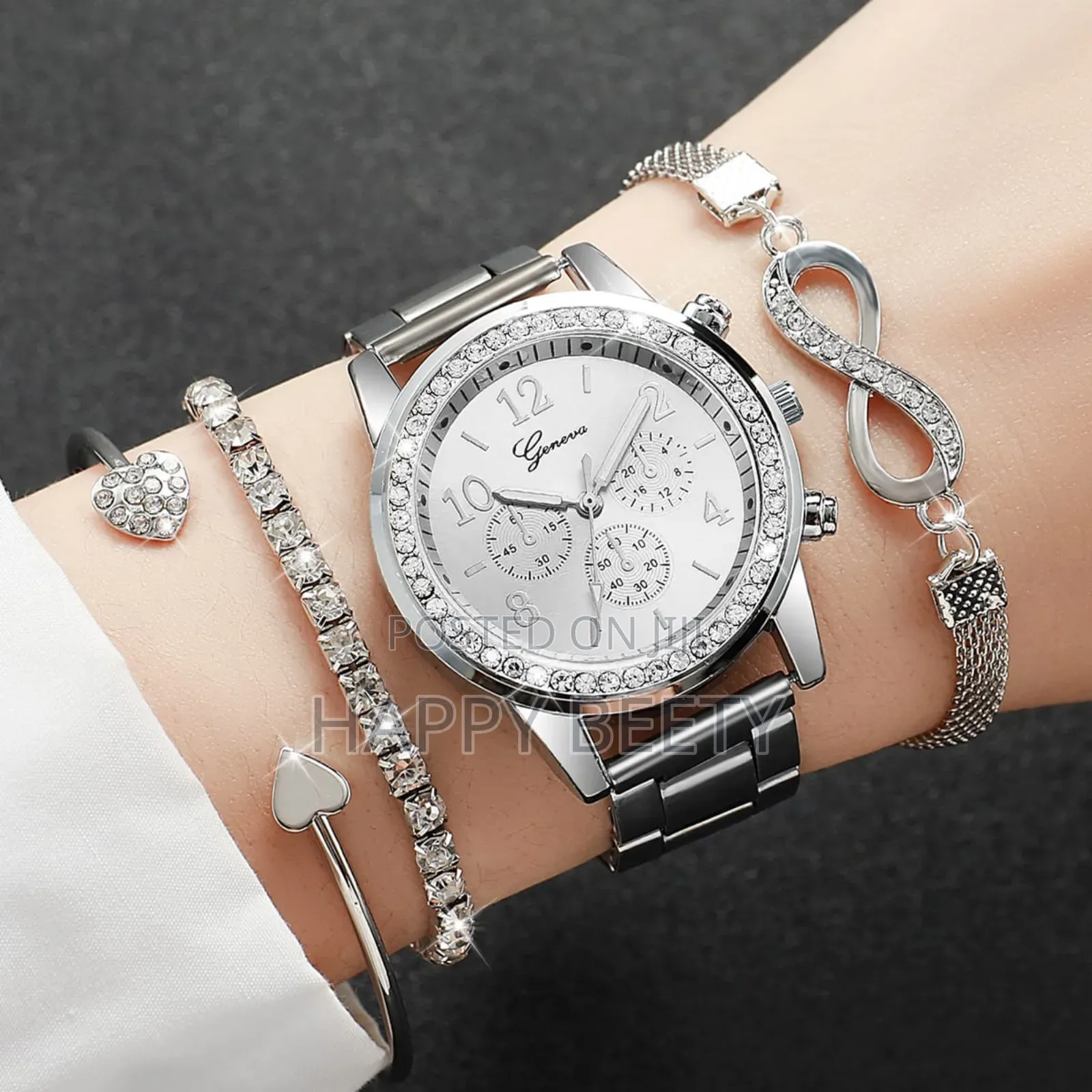 *4 in 1 Infinity Watch Set Elegant Ladies Set