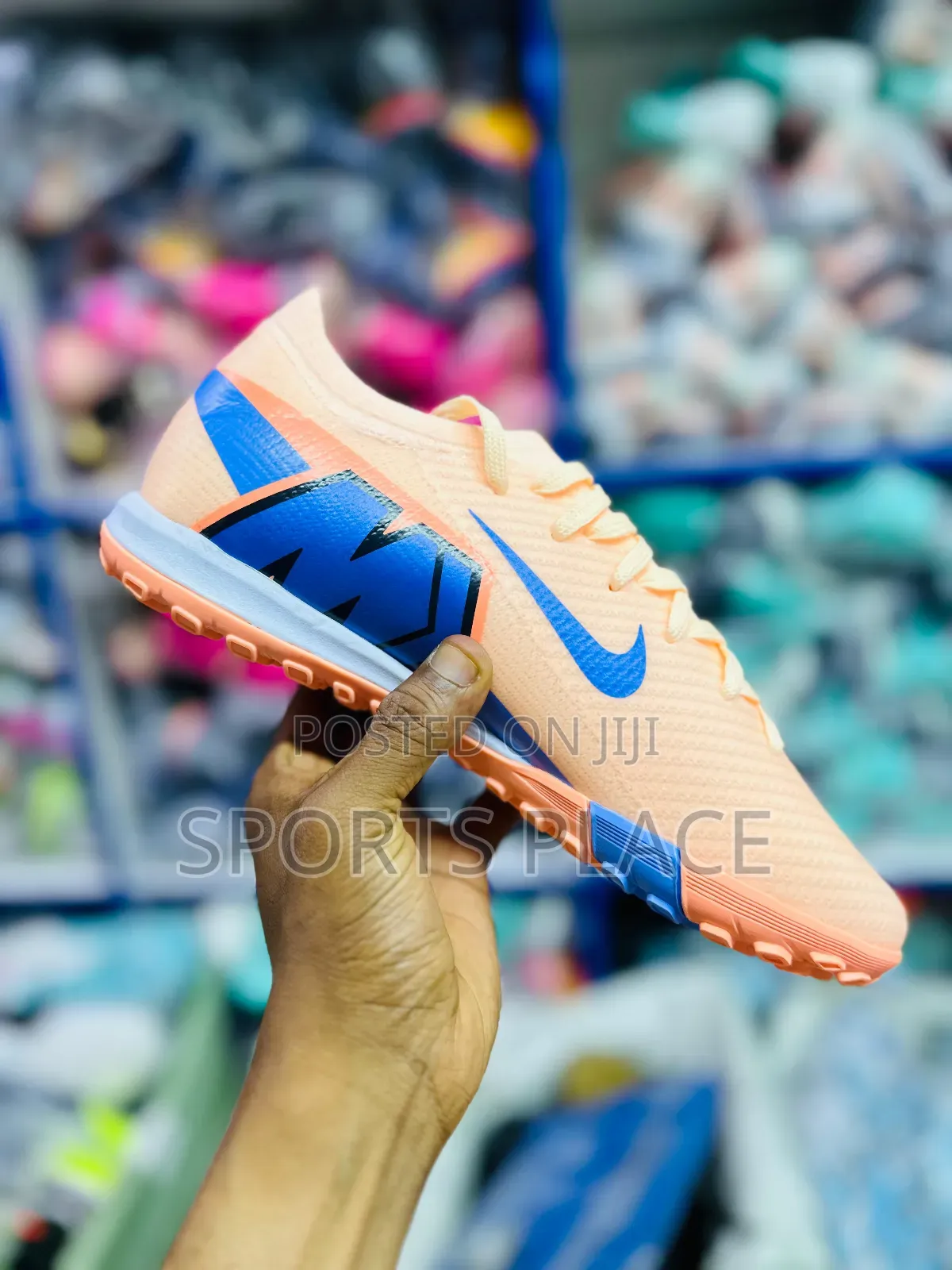 Air Zoom Peach Orange Guava Ice Ag Football Shoes