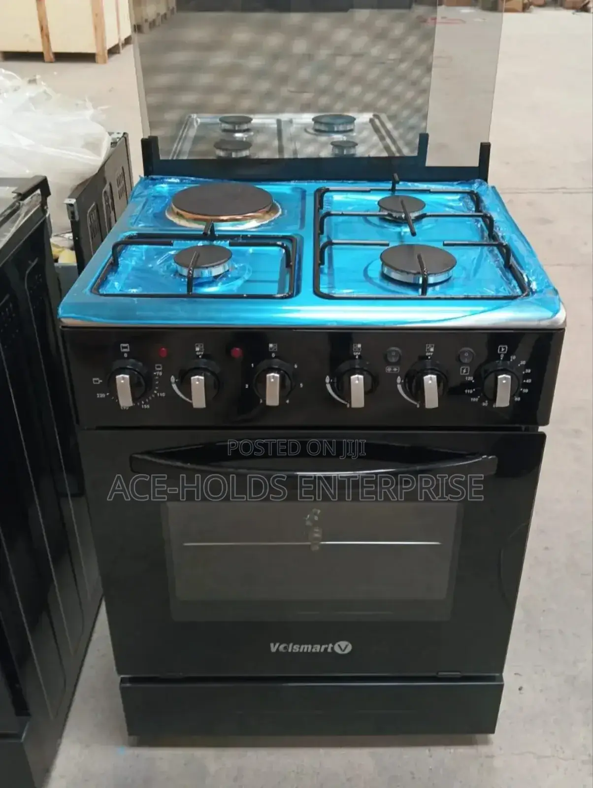 50*55 Volsmart 3+1 Jet Standing Gas Cooker - Electric Oven