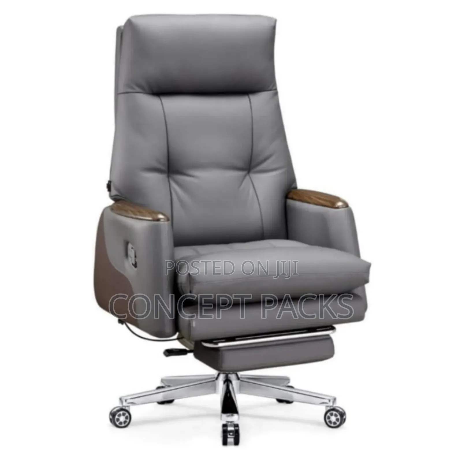 Pu Leather Executive Office Chair With Foot Rest.