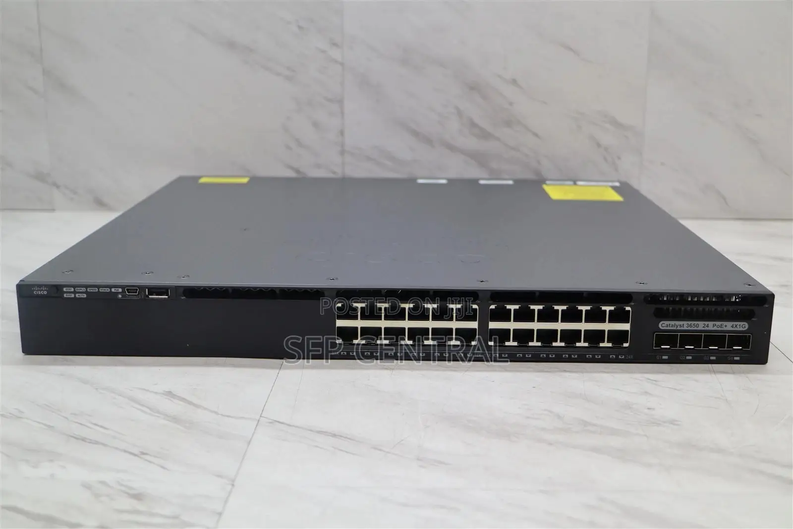 Cisco Ws-C3650-24ps/ 24-Port Gigabit Poe+ Network Switch W/ 640w Psu