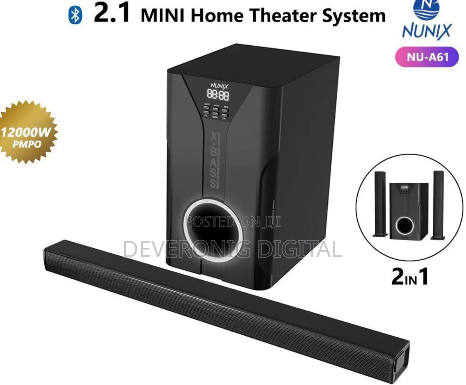 Nunix Woofer A61
Sound Bar