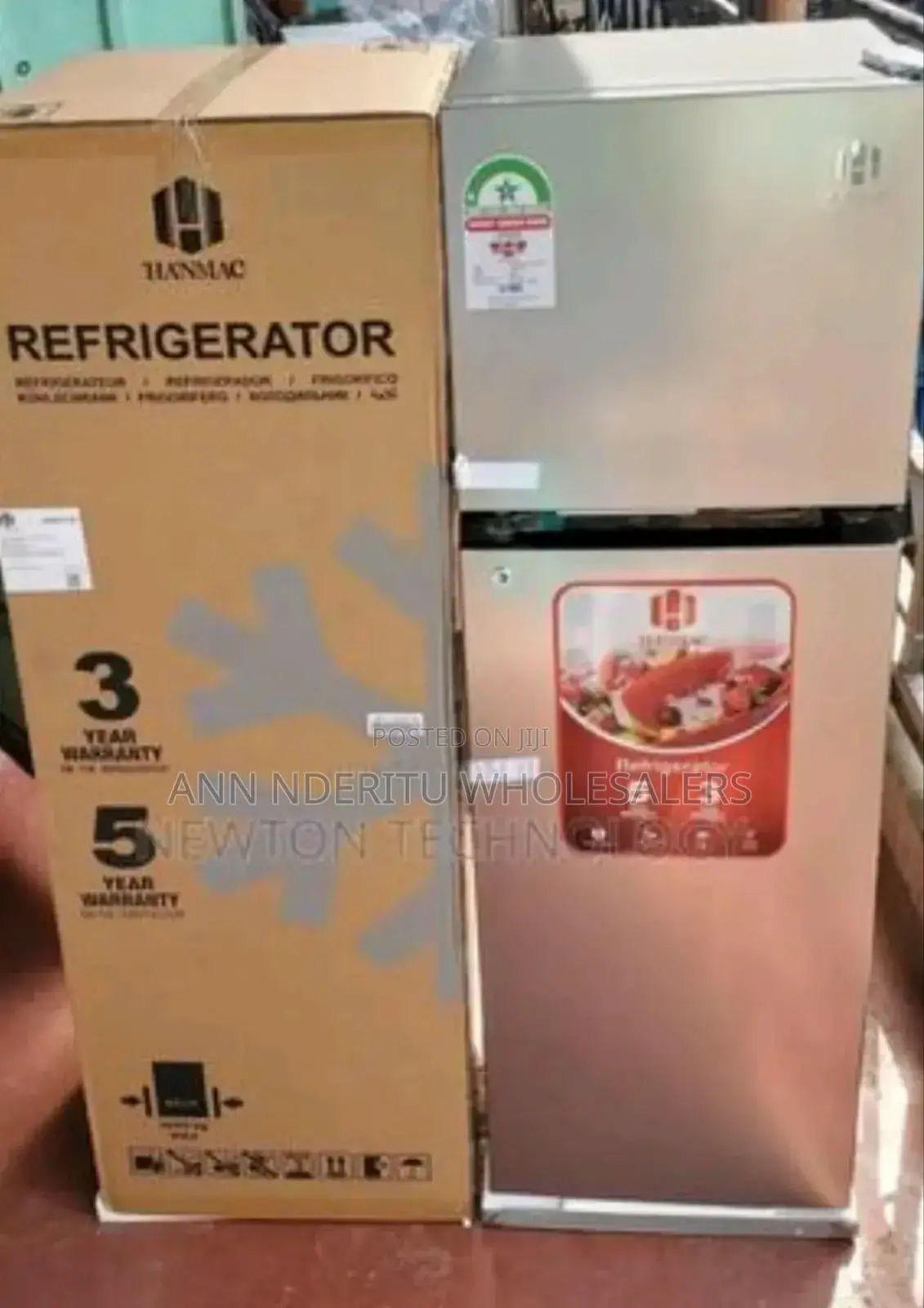 Hanmac 173 Litres Double Door Refrigerator
