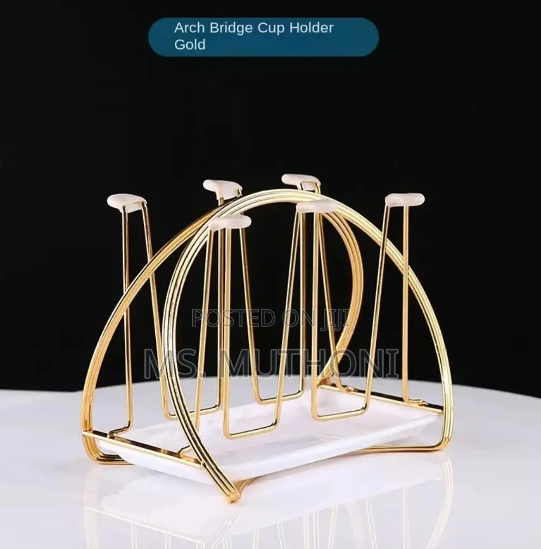 *New Glass/ Water Cup Rack With a Drain Dish