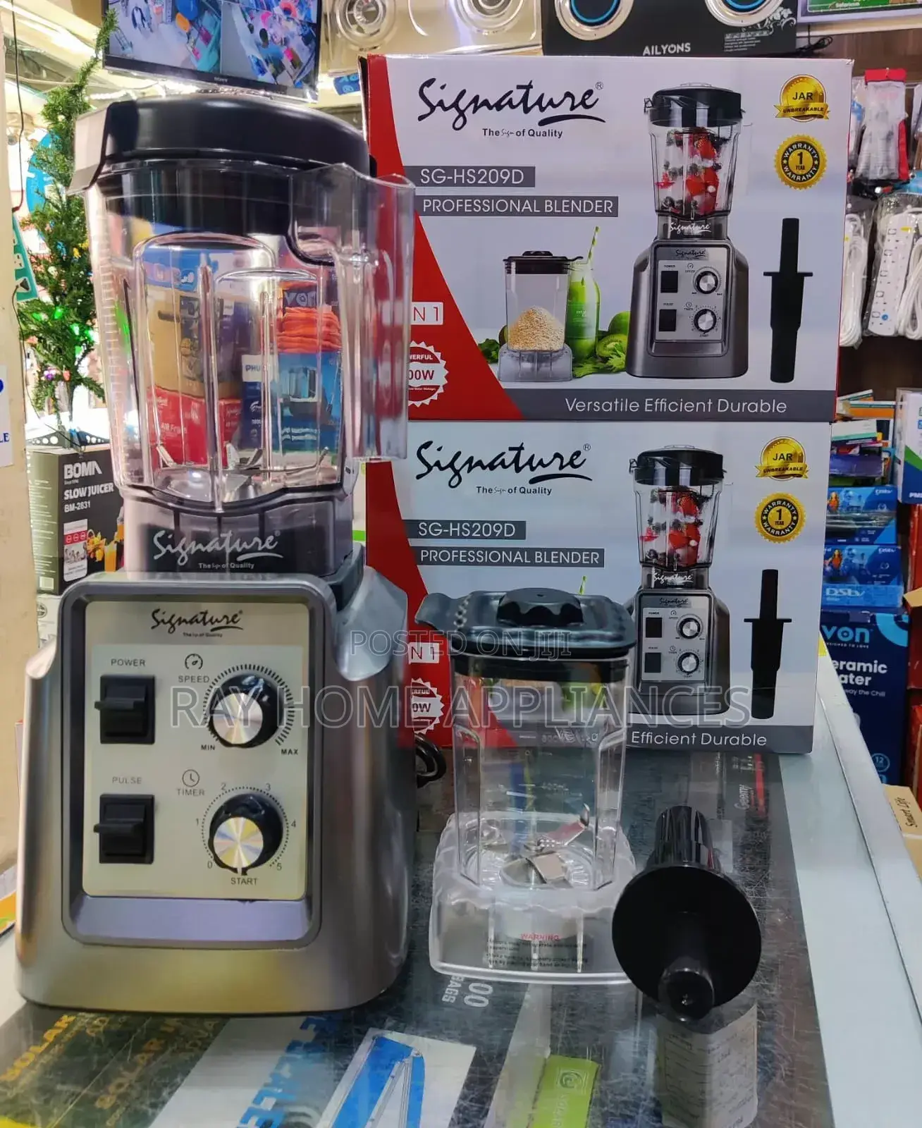 Signature Commercial 2in1 Blender With 2jars(2lt+800ml) 1800w Sh-209d
