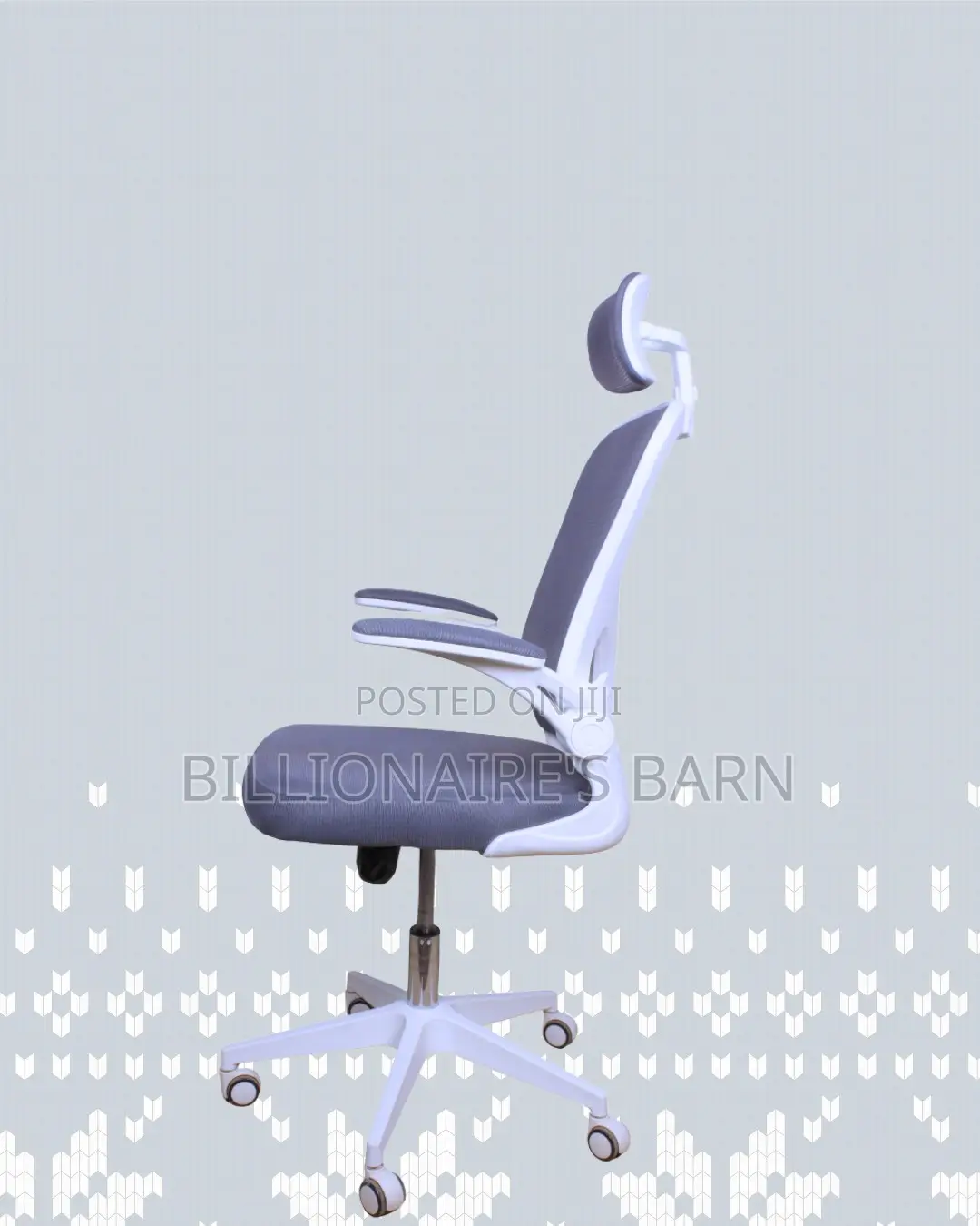 White Ergonomic Mesh Chair | Space-Saving Design | Breathable