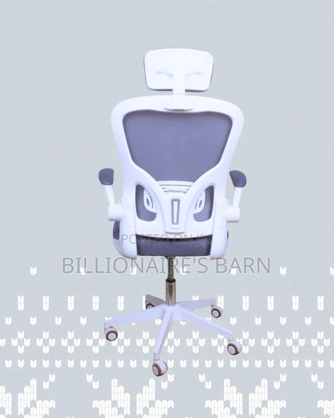 White Ergonomic Mesh Chair | Space-Saving Design | Breathable