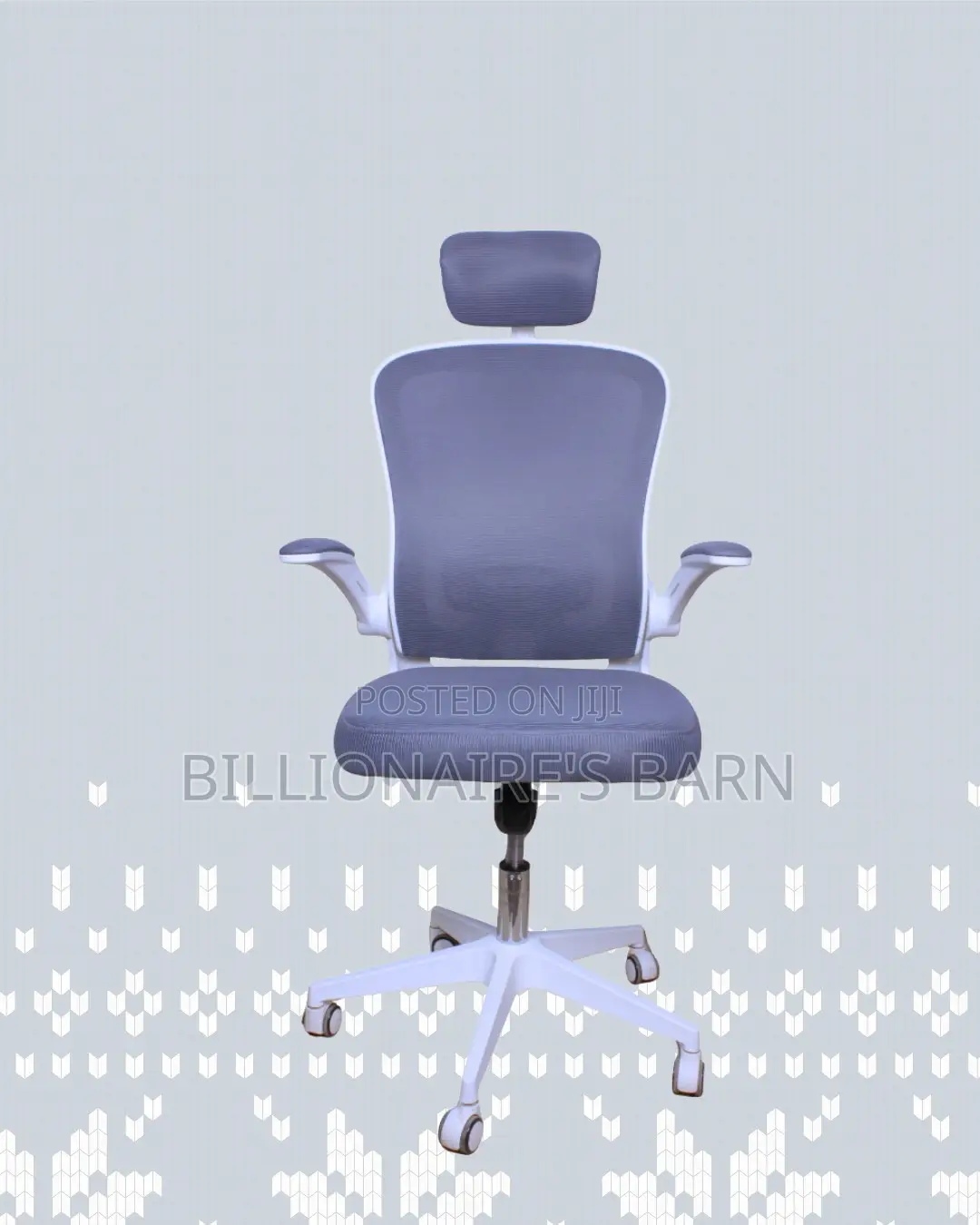 White Ergonomic Mesh Chair | Space-Saving Design | Breathable