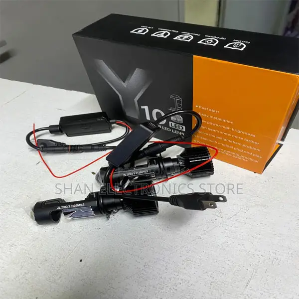 Car Led Lens Headlight With Cooling Fan