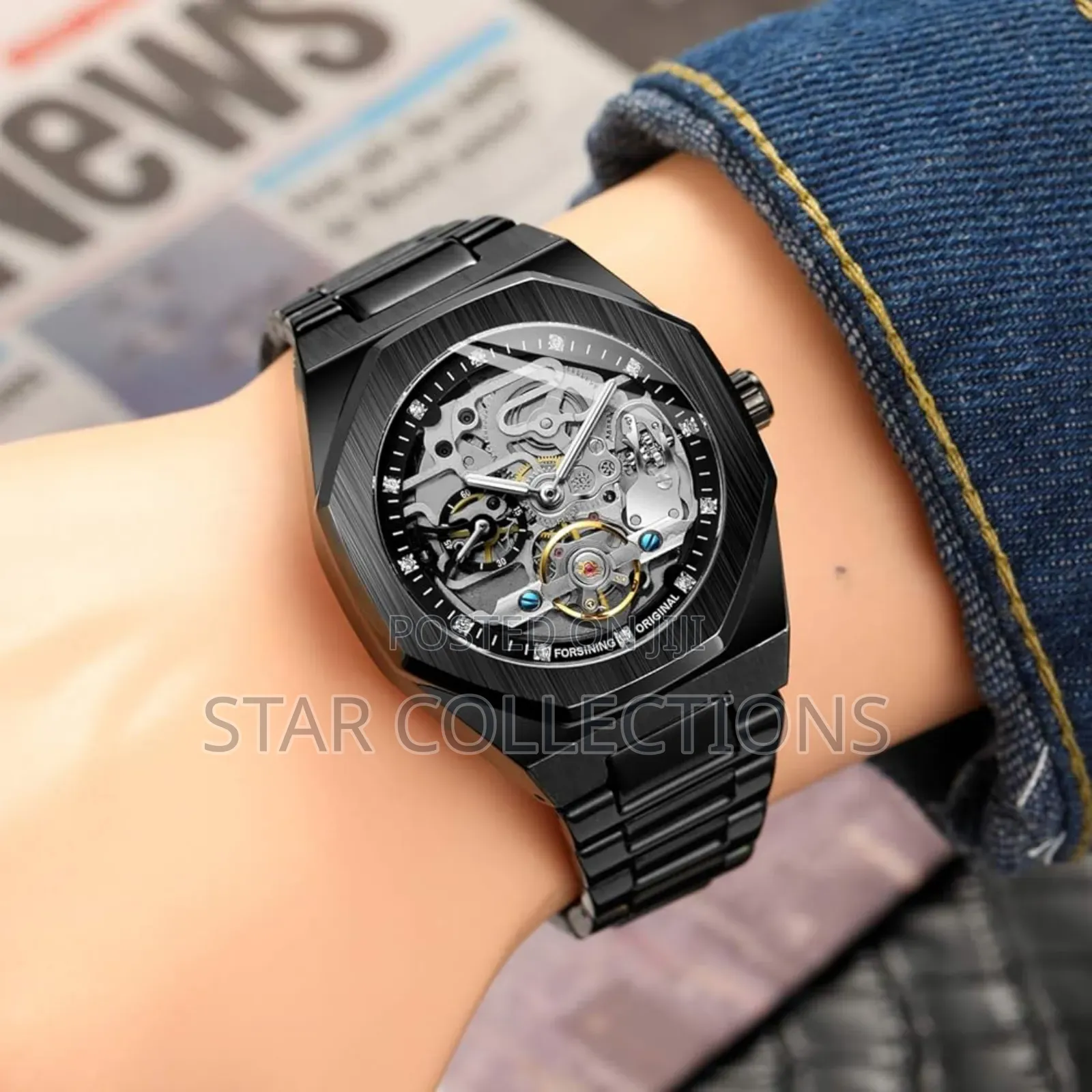 Black Forsining Automatic Mechanical Watch