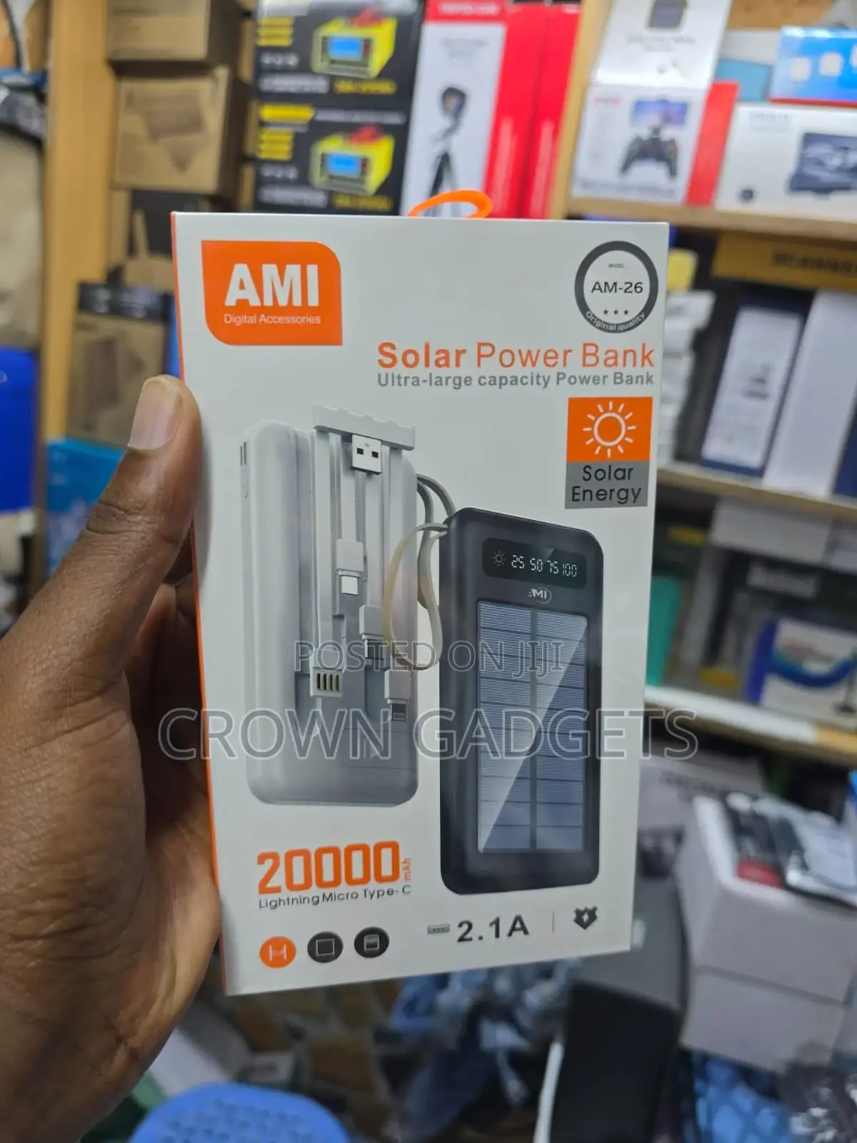 20000mah Ami Am-26 Solar Charger Power Bank for Outdoor Use