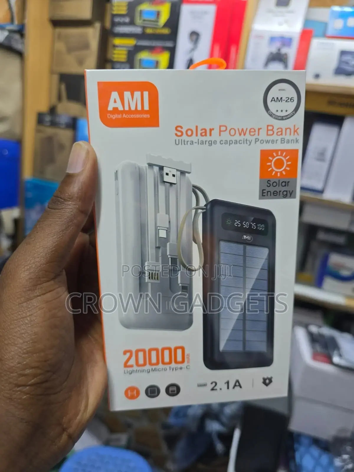20000mah Ami Am-26 Solar Charger Power Bank for Outdoor Use