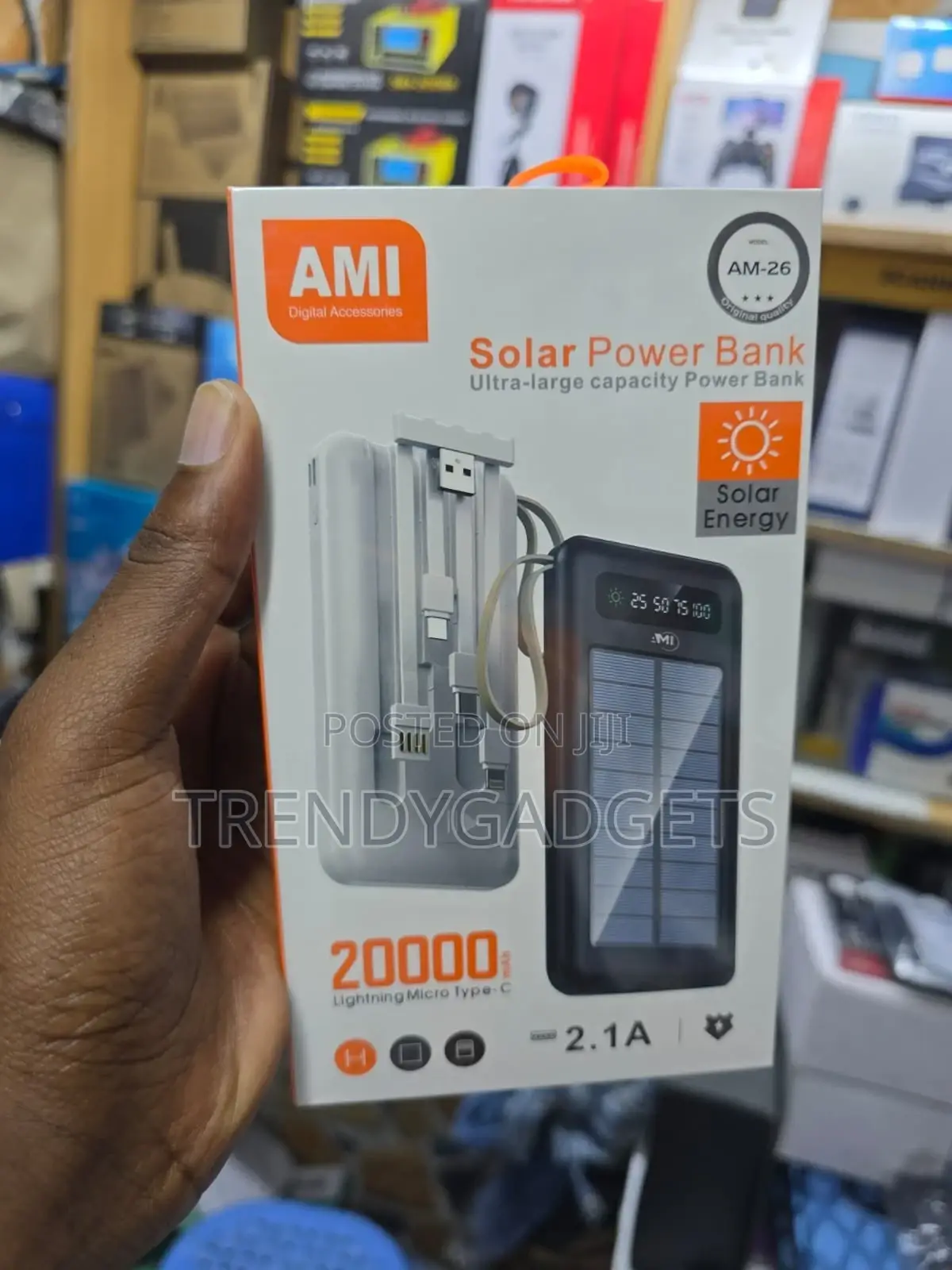 20000mah Ami Am-26 Solar Charger Power Bank for Outdoor Use