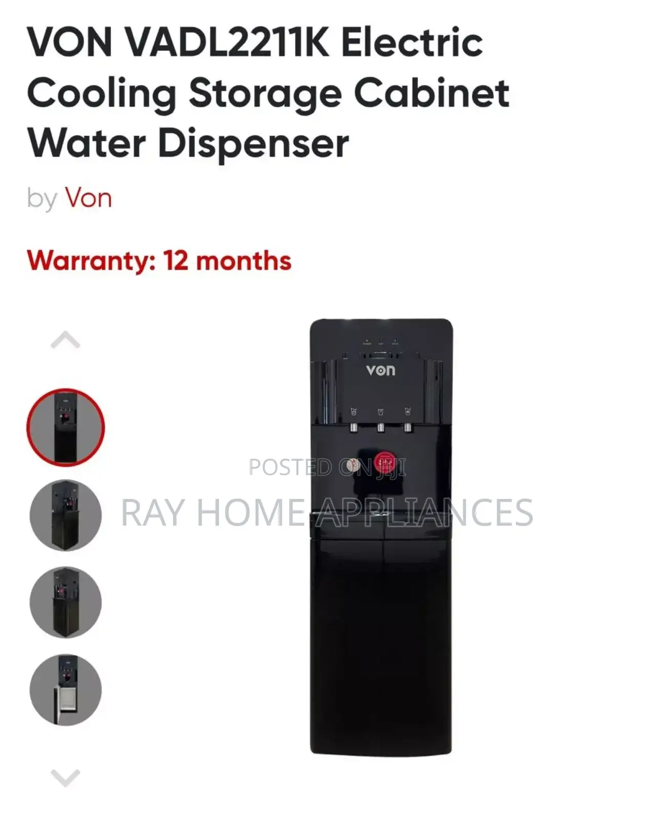 Von 3 Tap Water Dispenser