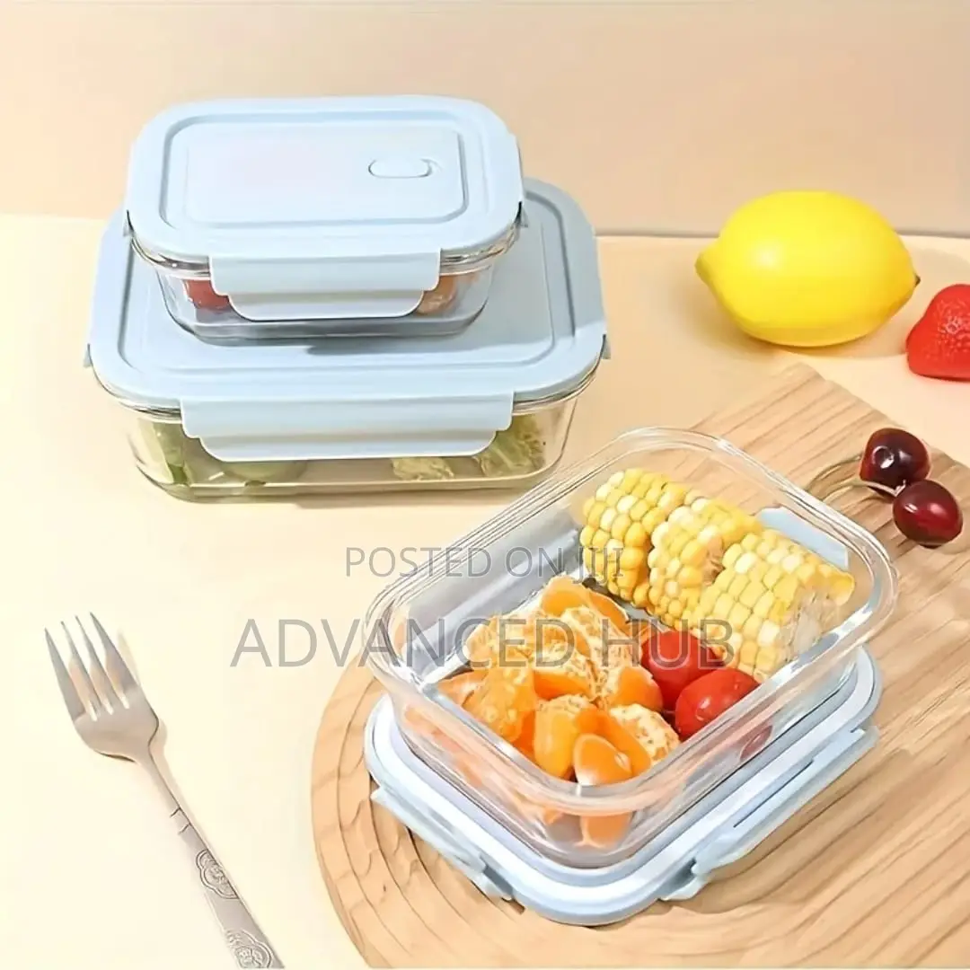 4 PCS Glass Food Container Set
