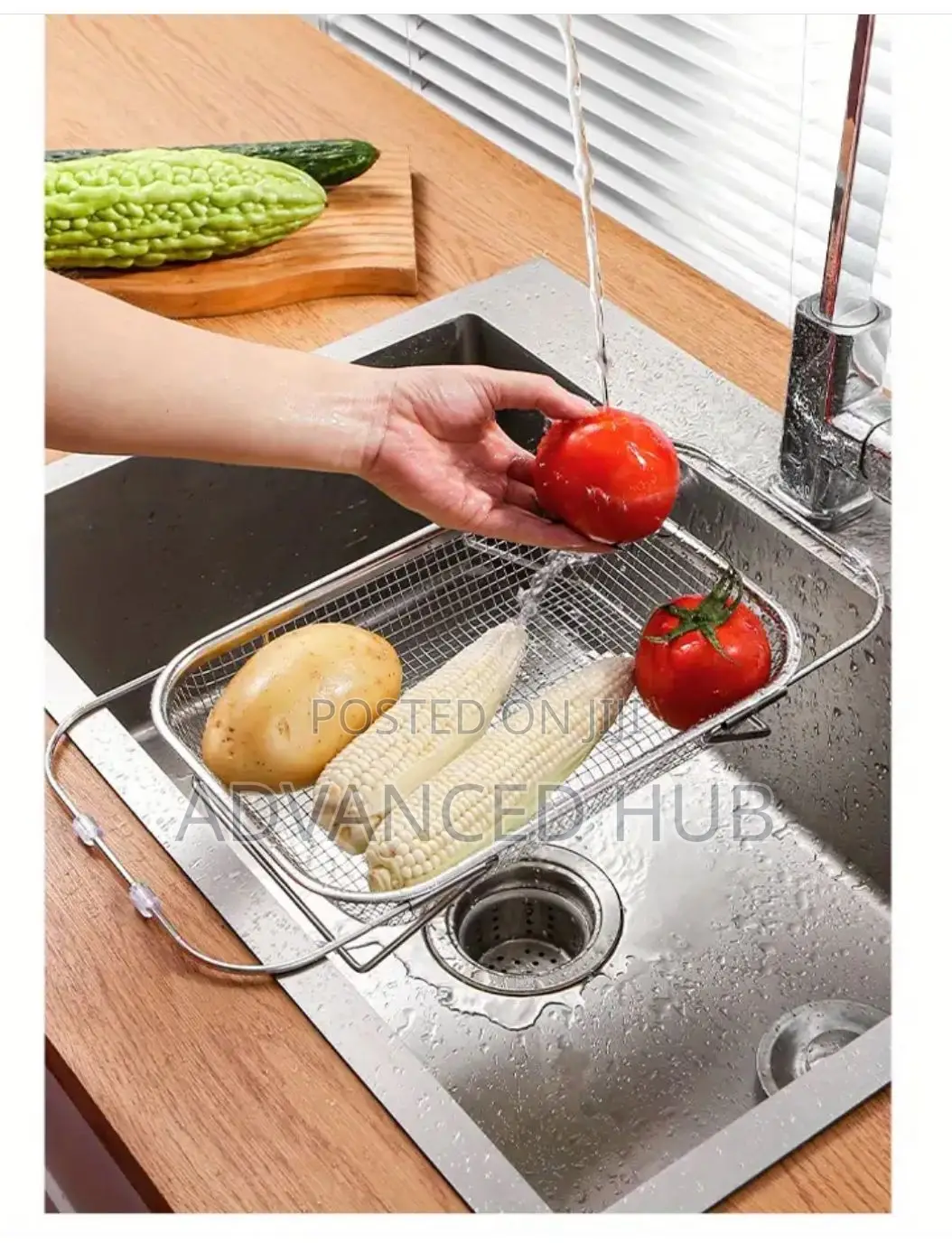 Stainless Steel Expandable Over-the-sink Colander