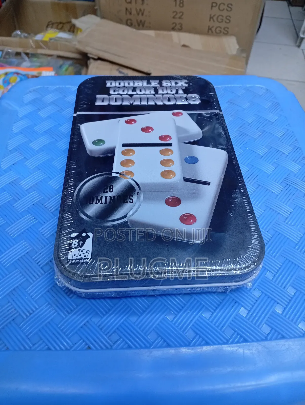 Double Six Color Dot Dominoes Set 28 PCS