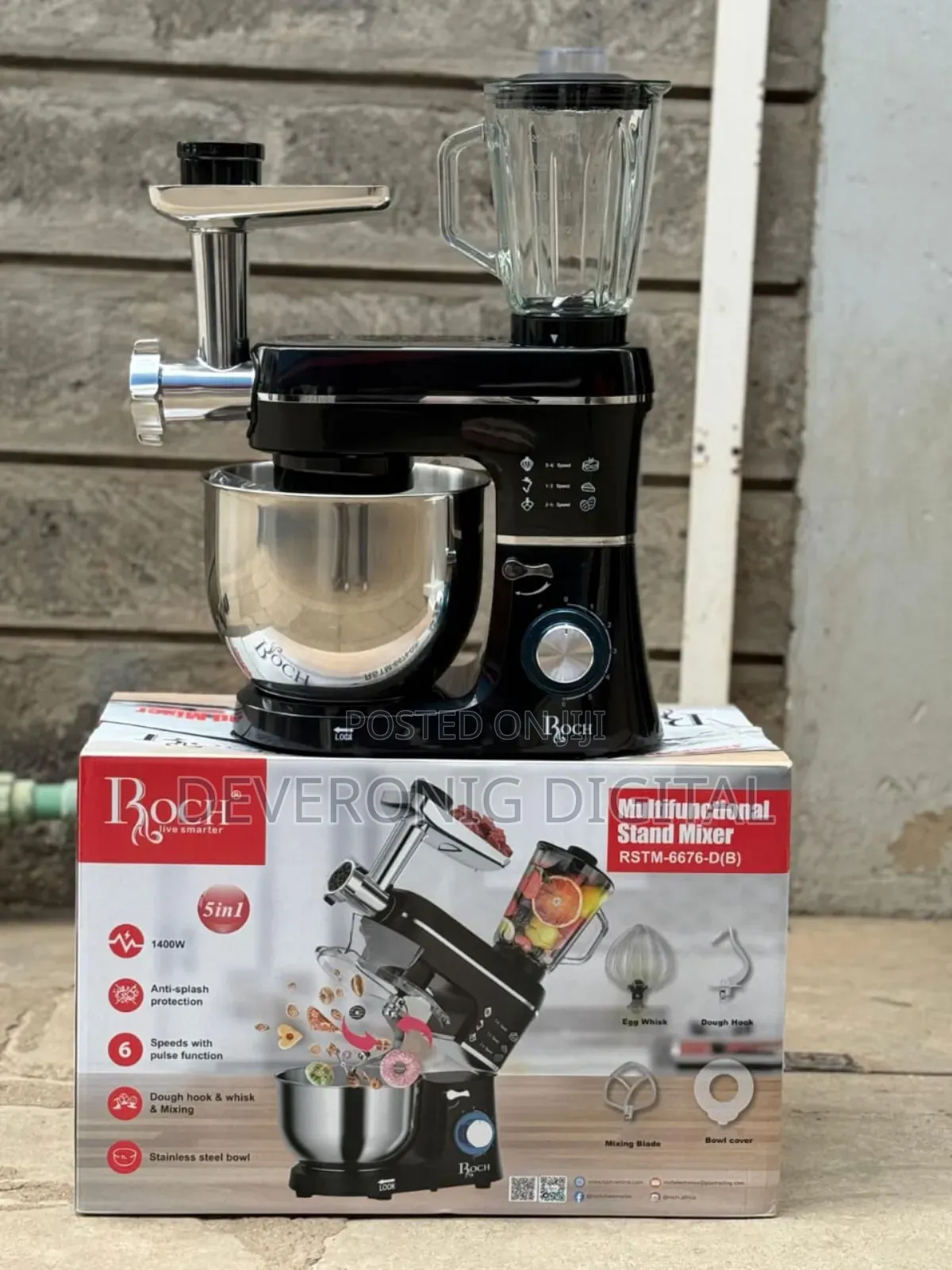 5 in 1 Roch Multifunctional Stand Mixer