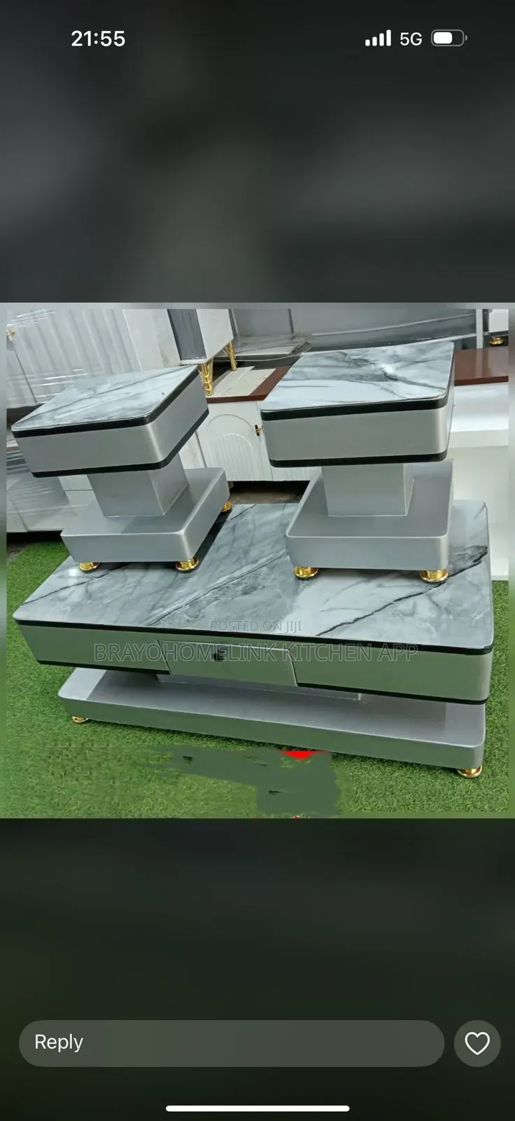 Coffee Table With Glass/Marble