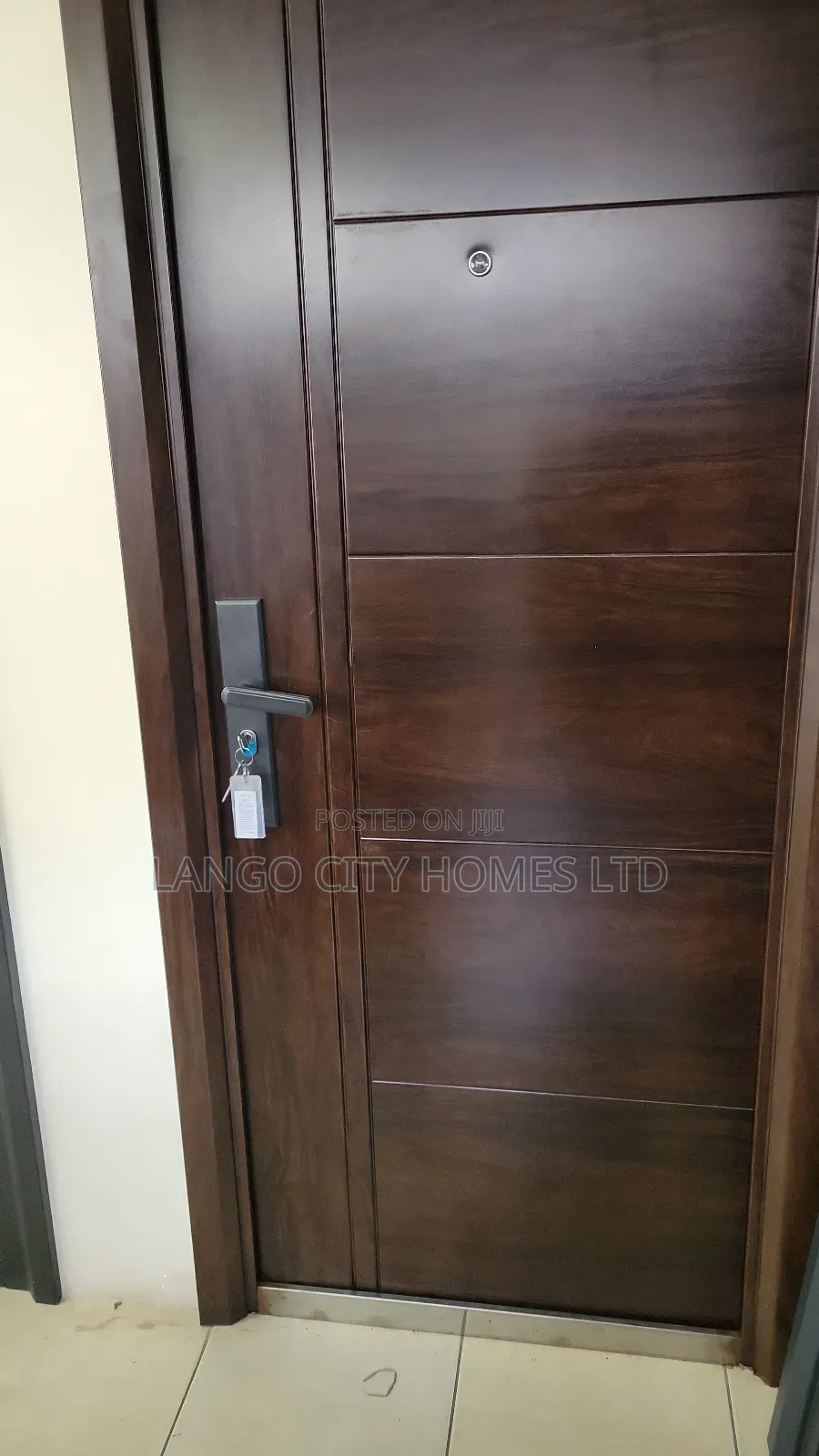 Steel Security Brown Wood Look