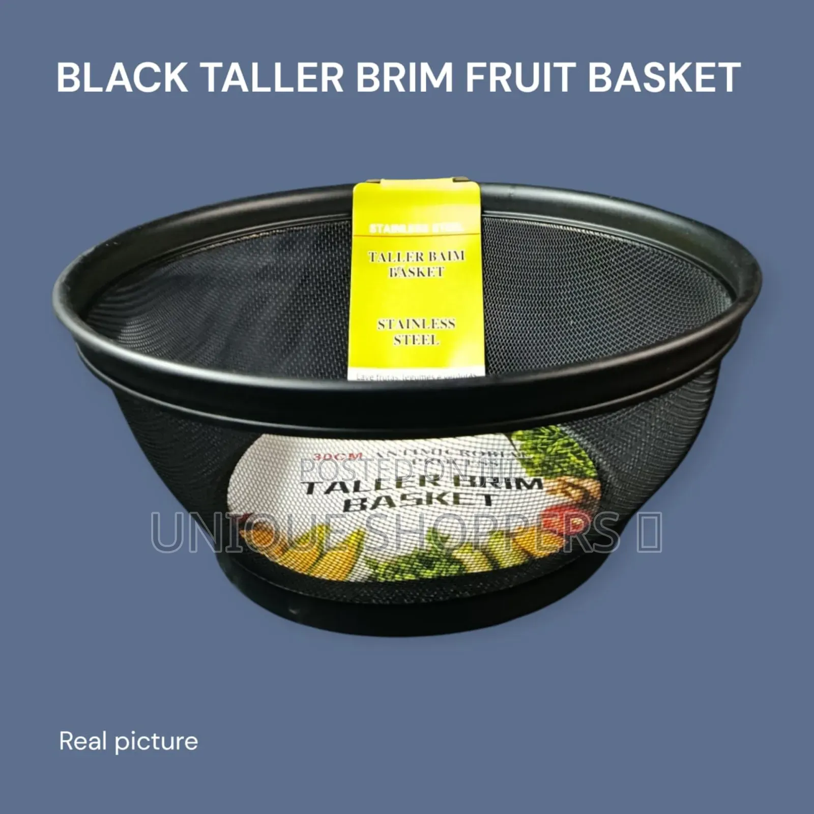 Black Taller Brim Basket