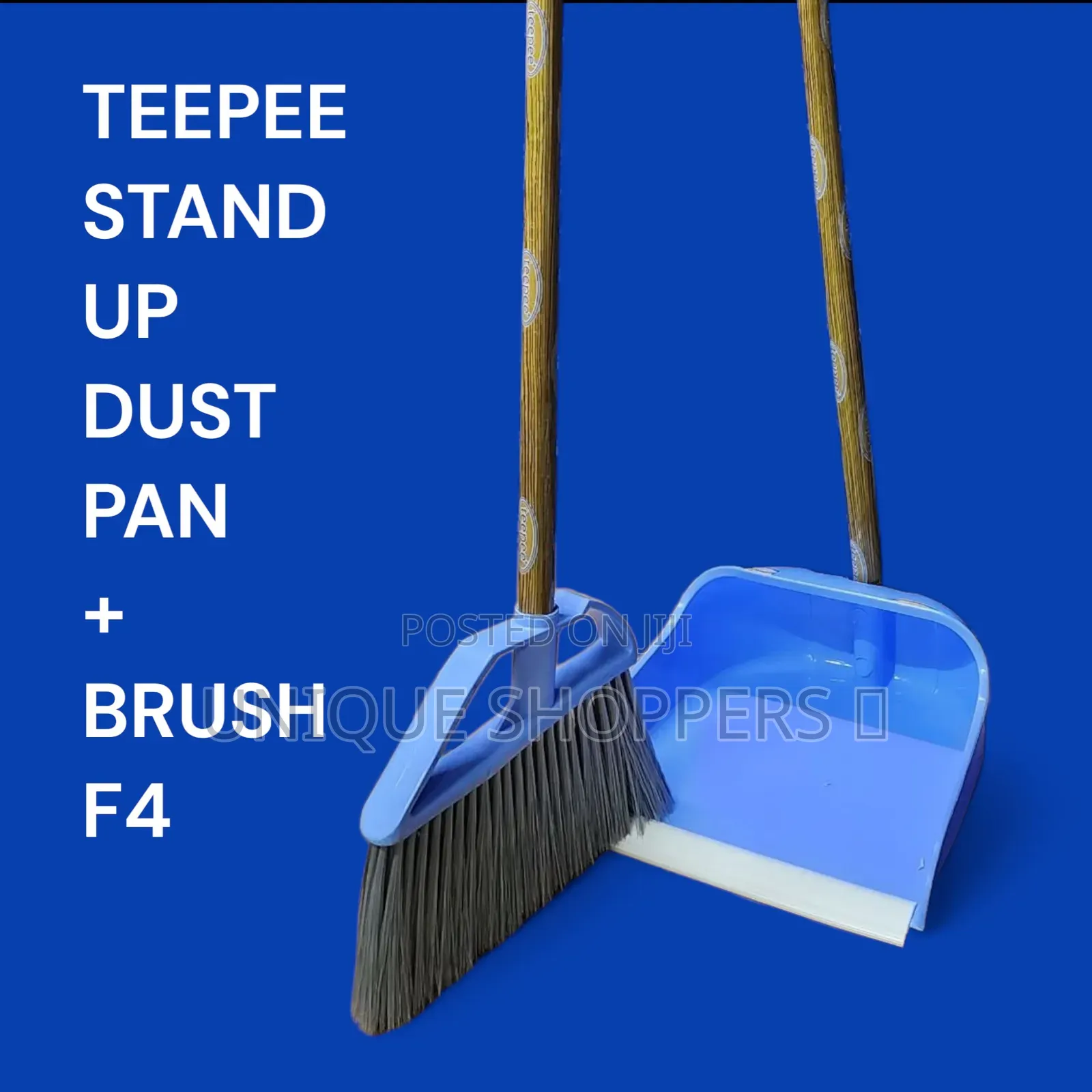 Teepee Stand-Up Dustpan With Brush