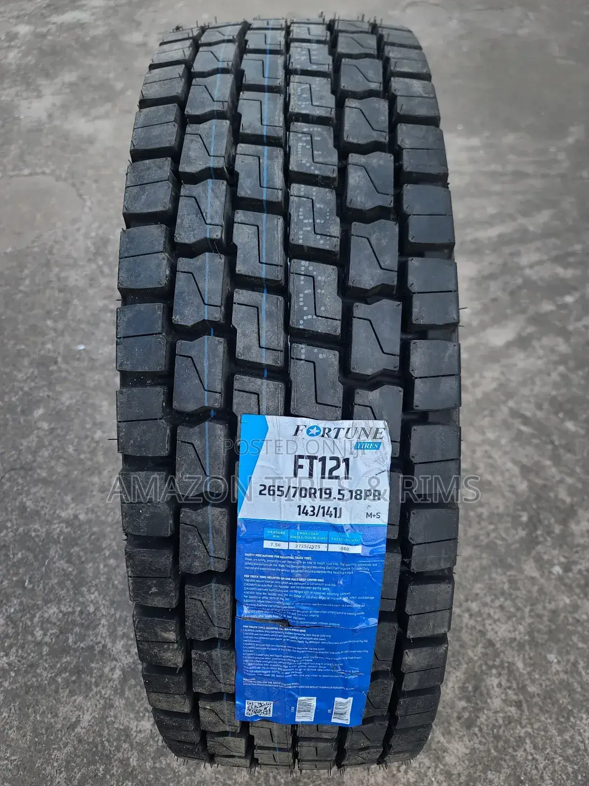 265/70r19.5 Fortune Tires Ft121 18ply