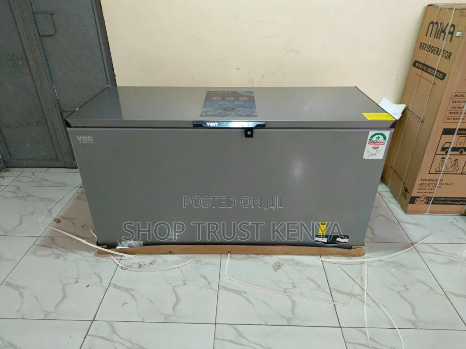 Von 505l Deep Freezer Turbo Freeze Front Defrost Drainage