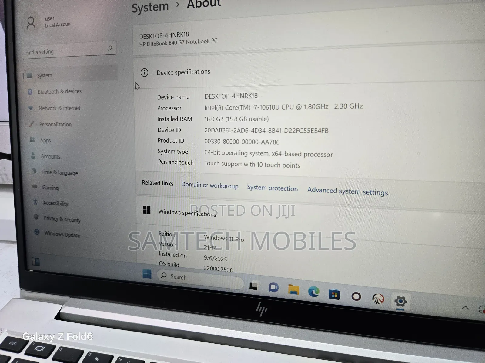 Laptop HP EliteBook 840 G7 16GB Intel Core i7 SSHD (Hybrid) 500GB