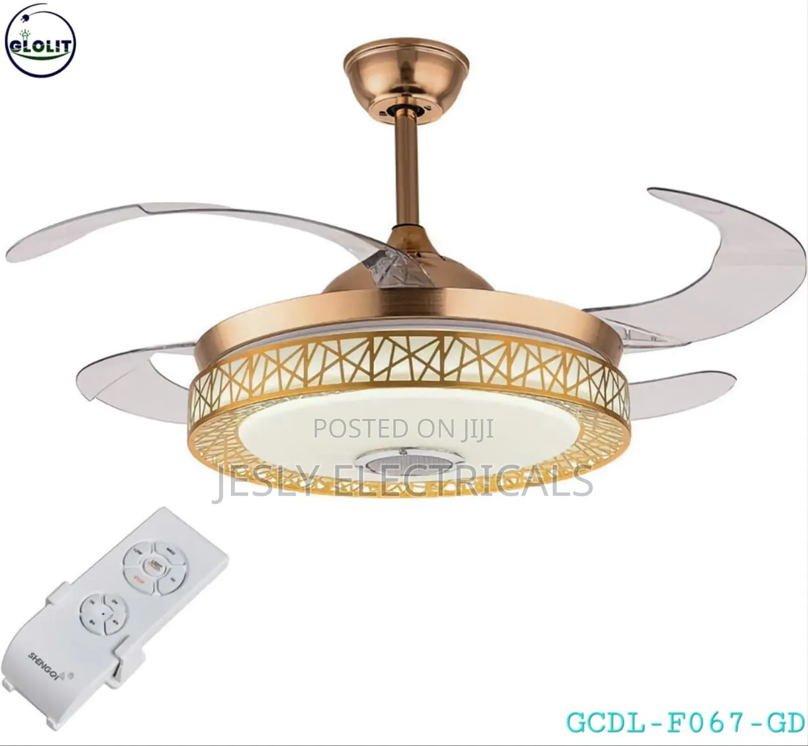 Glolit Chandelier With Ceiling Fan