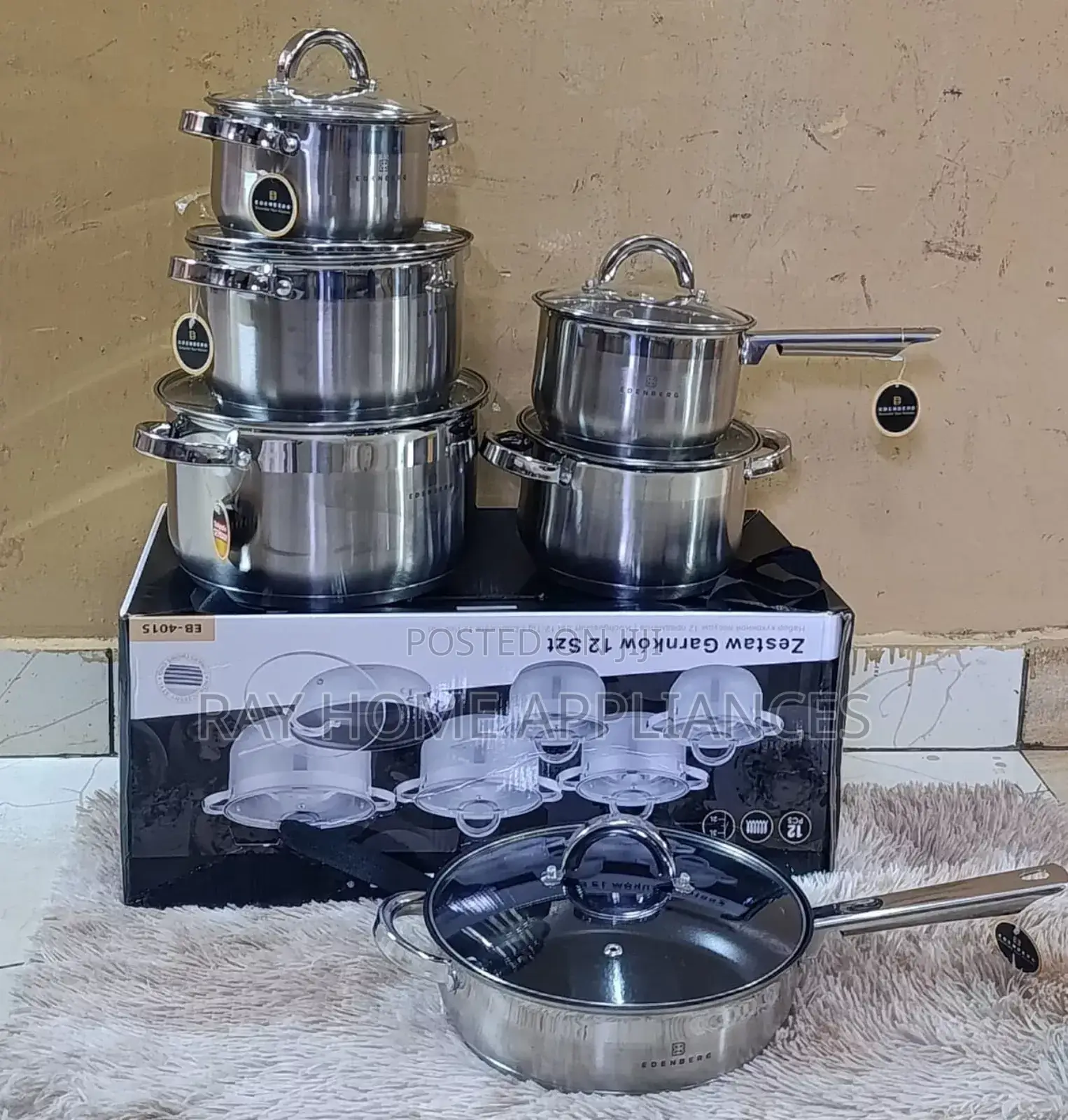 12pcs Edenberg Stainless 
Capacity