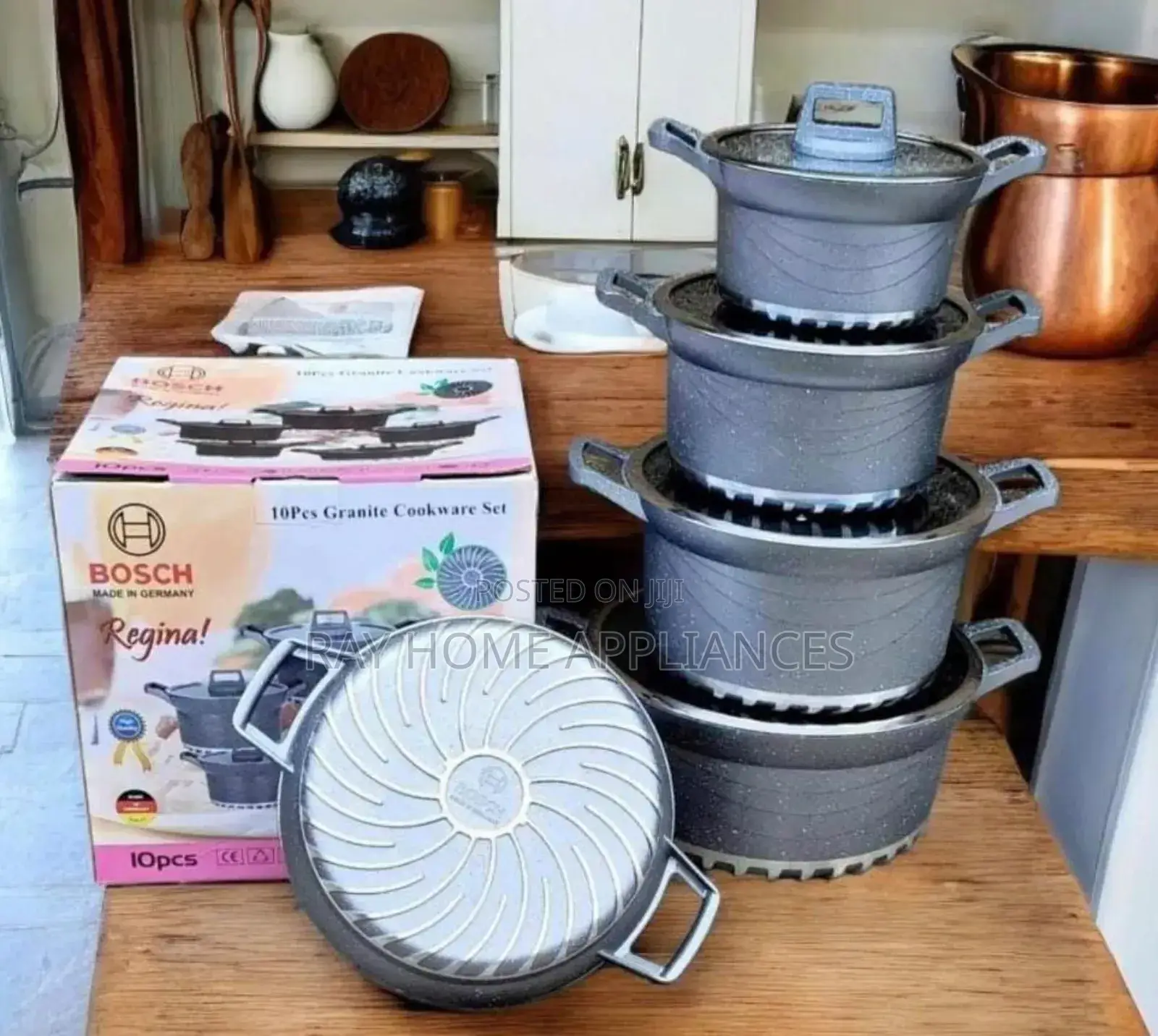 10 Pc Bosch Granite Cook Ware Set 
Grey
