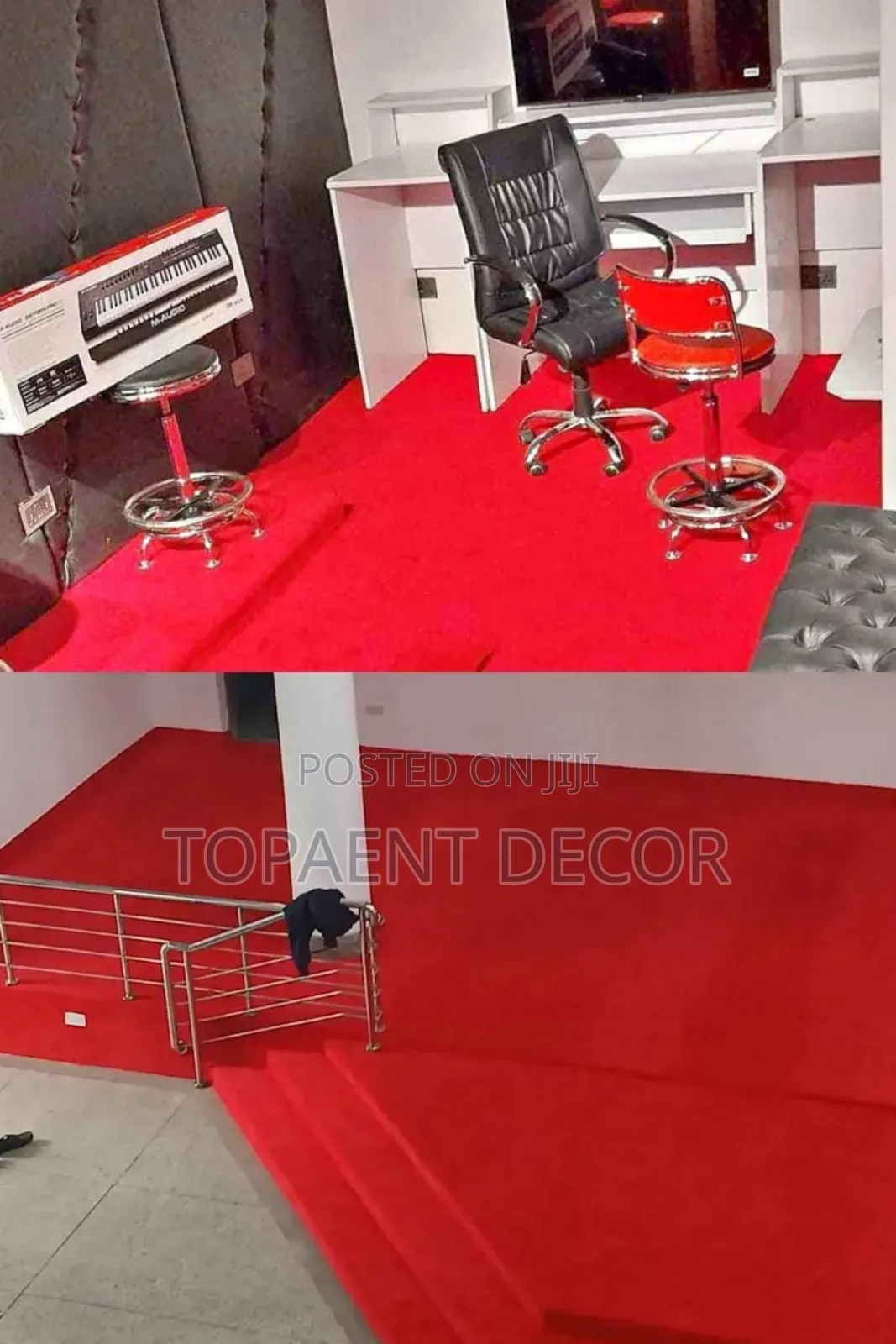 Plain Red House Studio And Church Pulpit Supply And Fit Wall To Wall
