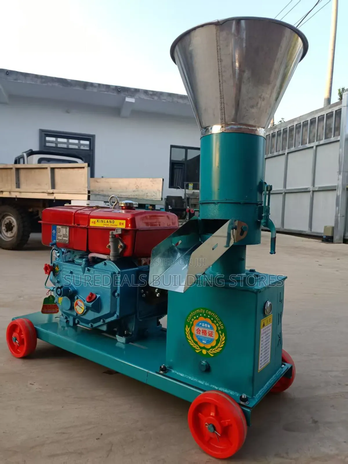 Diesel-engine-driven Animal Feed Pellet Machine.