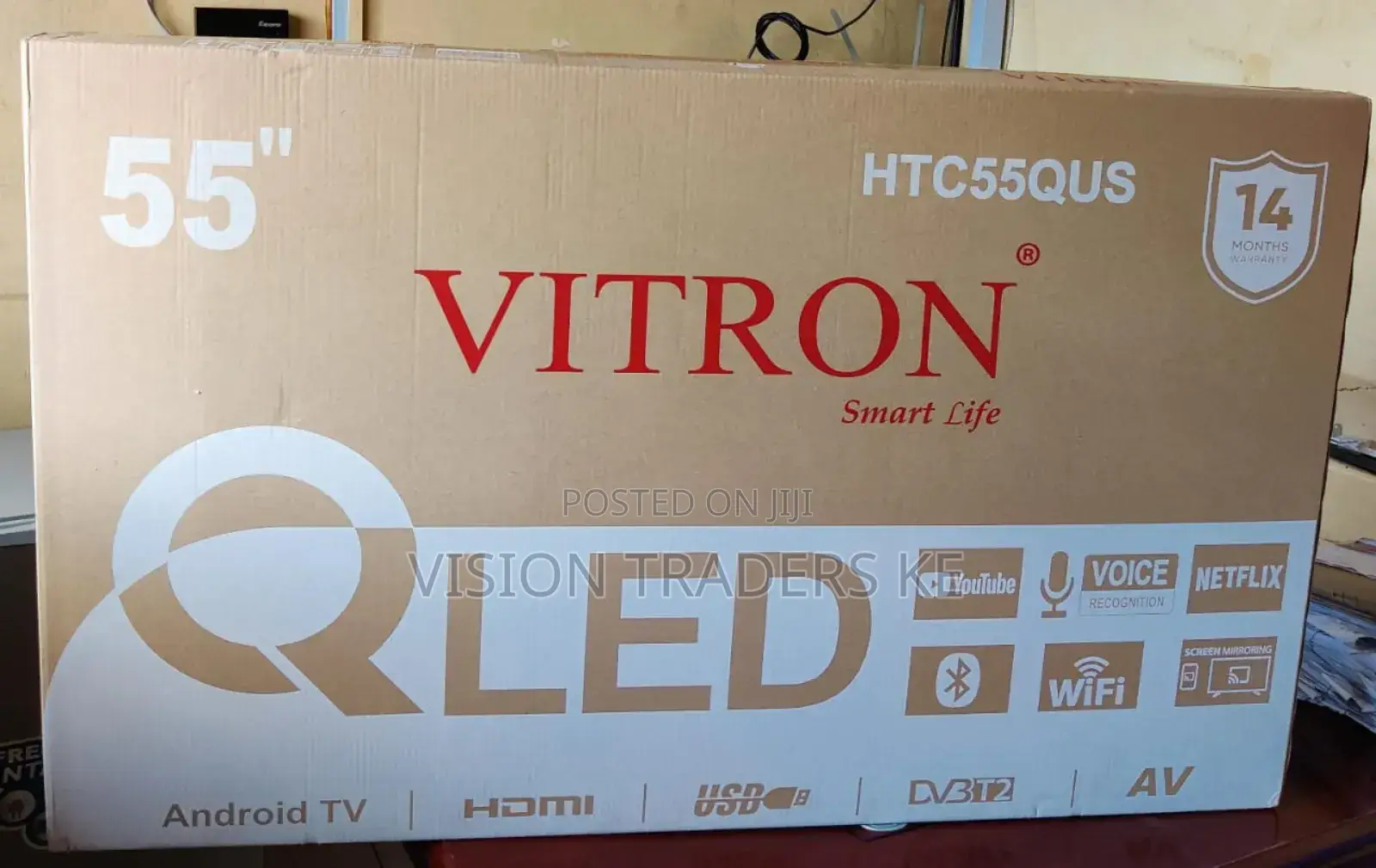 Vitron 55" Smart Android Qled Frameless Tv With Bluetooth