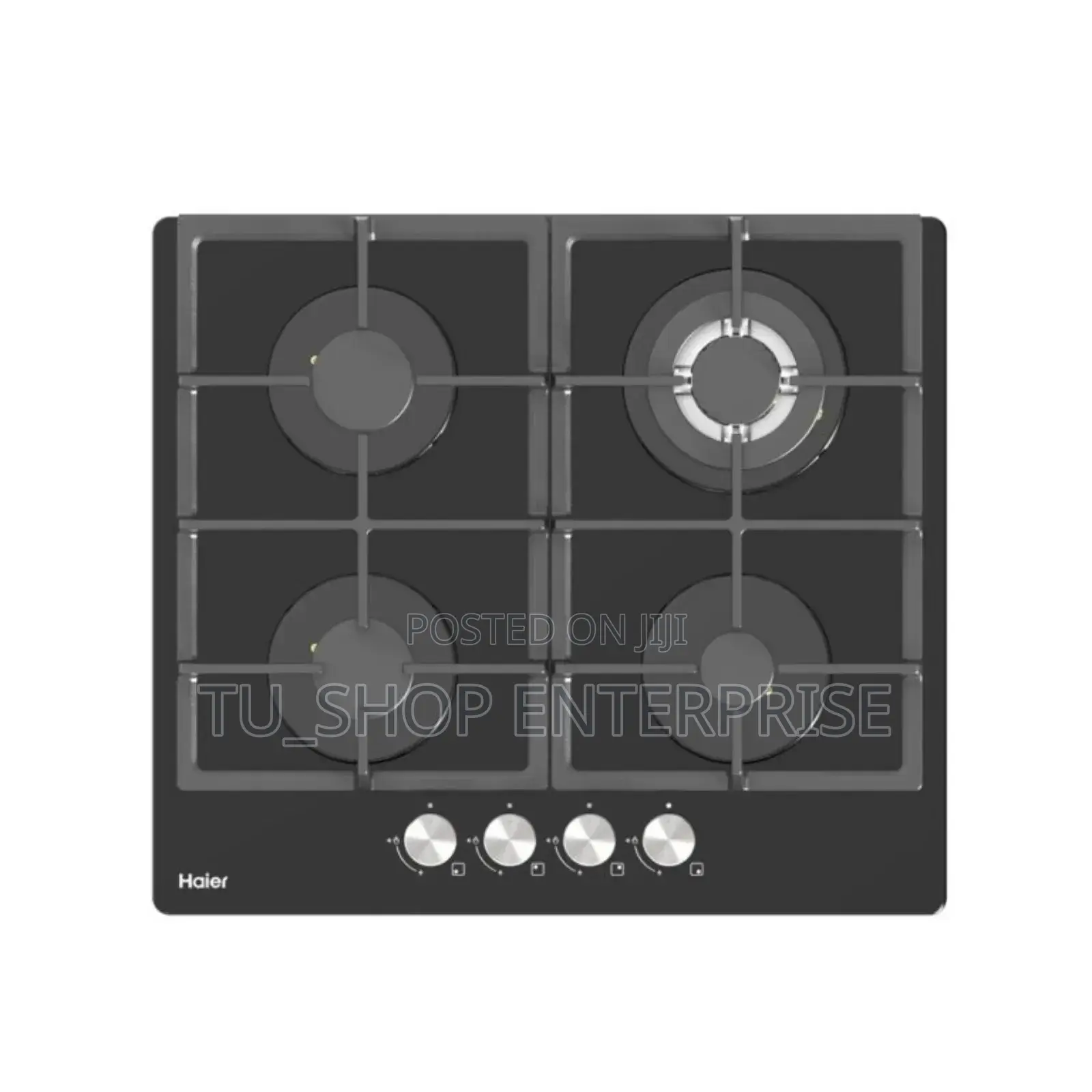 Haier Hob-S460fbt 4-Burner Built-in Gas Hob – Tempered Glass