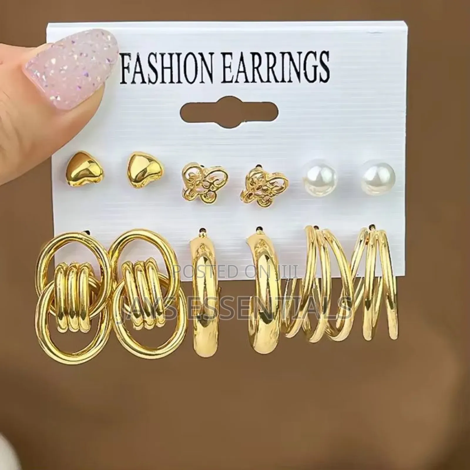Stud and Hoop Sets of Earrings