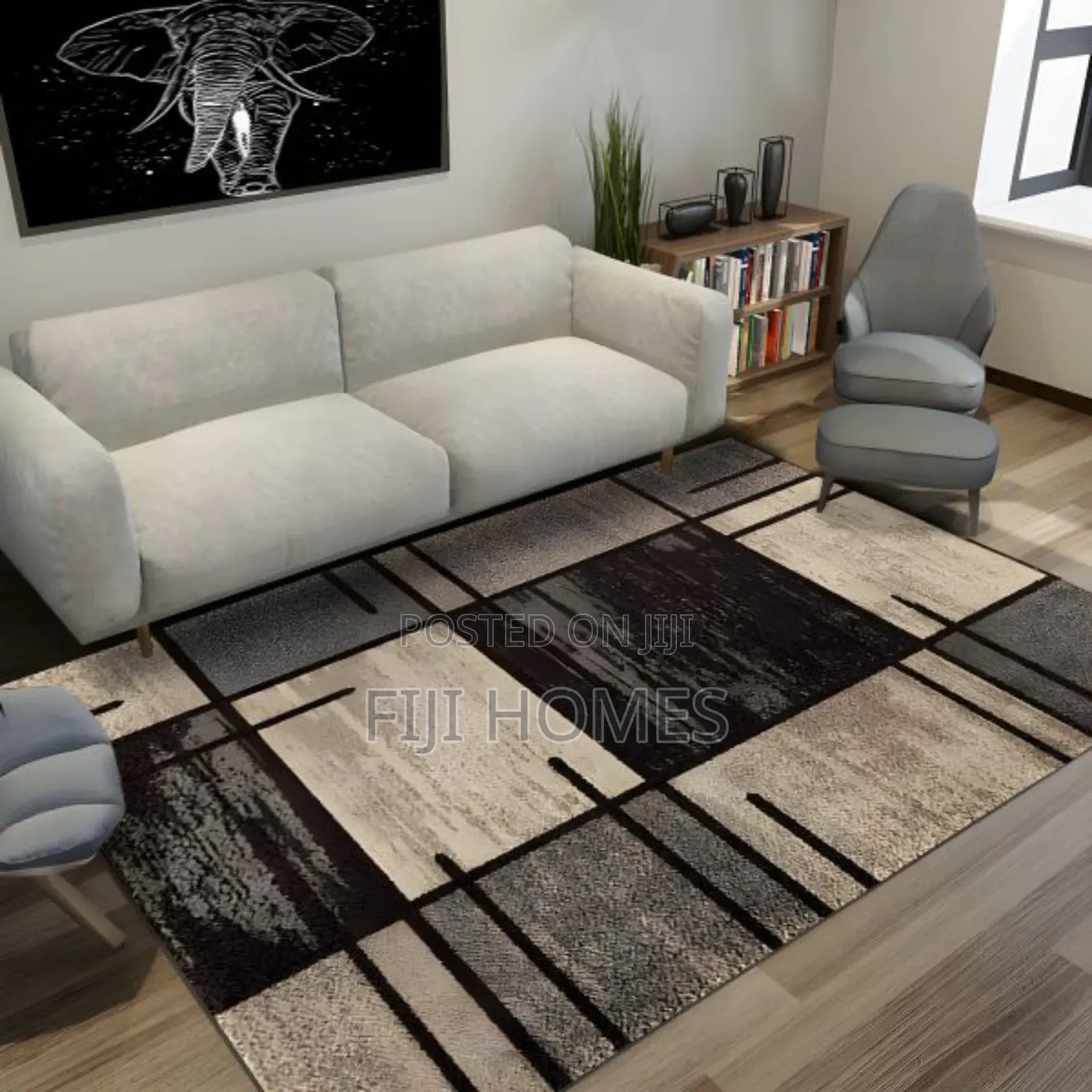3d Carpet - 7 by 10 - Brown Patterned