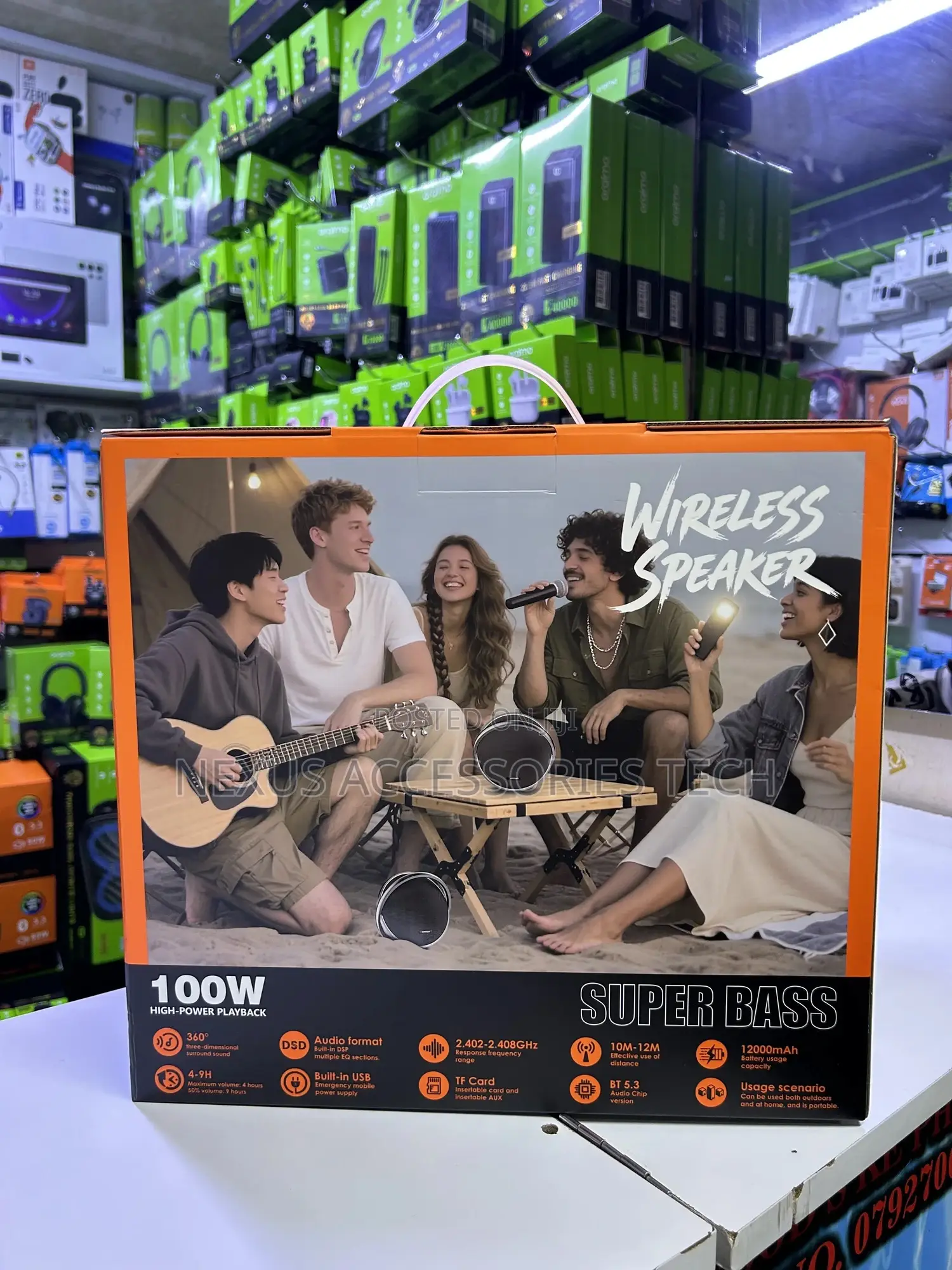 Amaya 100w Super Bass Bluetooth Speaker - Loud,Clear,365 Days Warranty
