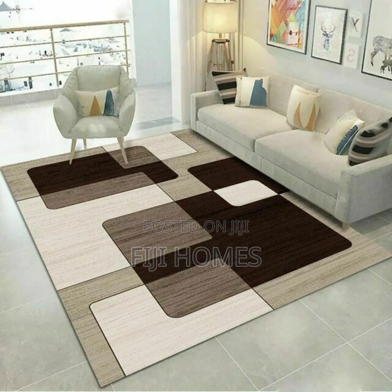 3d Carpet - Geometric Color Pattern - 7 by 10 Ft