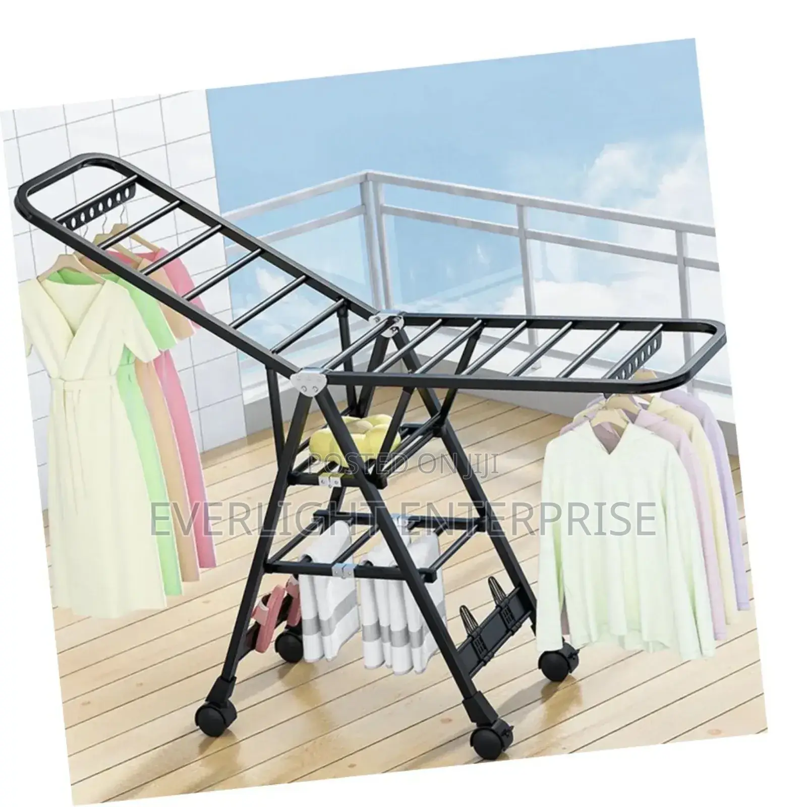 Movable Foldable/Portable Laundry Drying Rack
