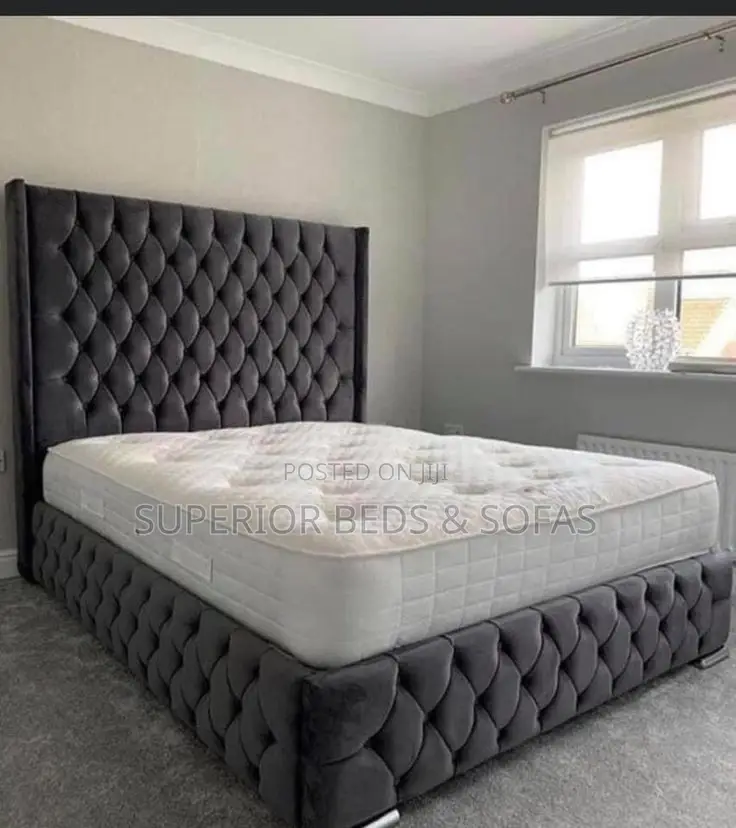 5x6 Complex Tufted Panel Bed