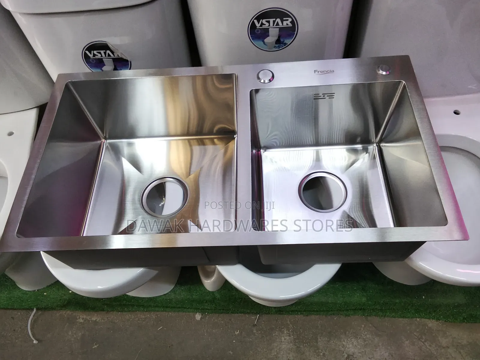 Deep Double Bowl Kitchen Sink With One Tap