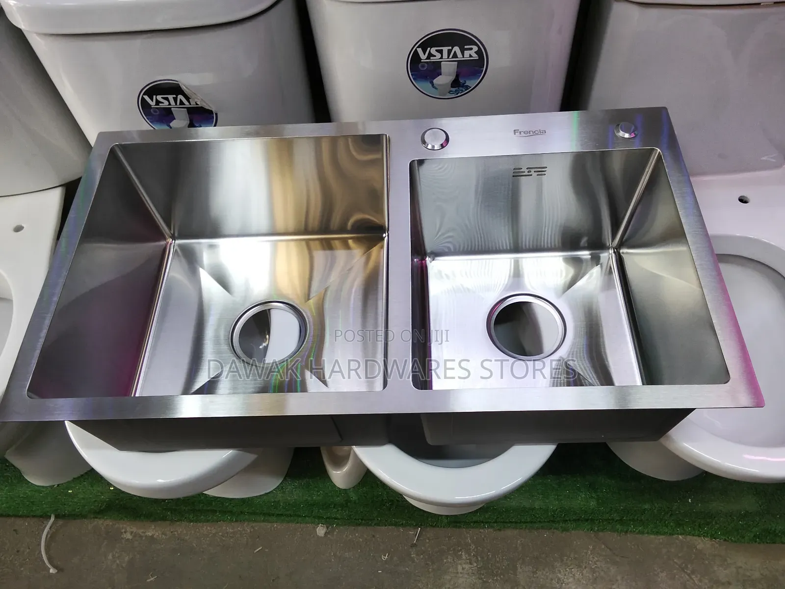 Deep Double Bowl Kitchen Sink With One Tap
