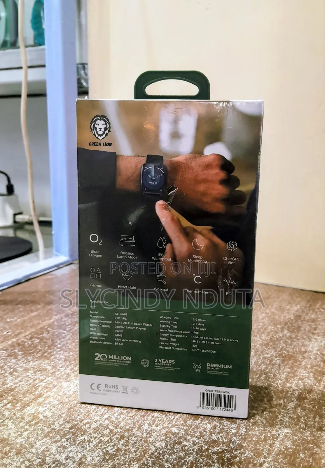 Green Lion Active Se Smart Watch-Black