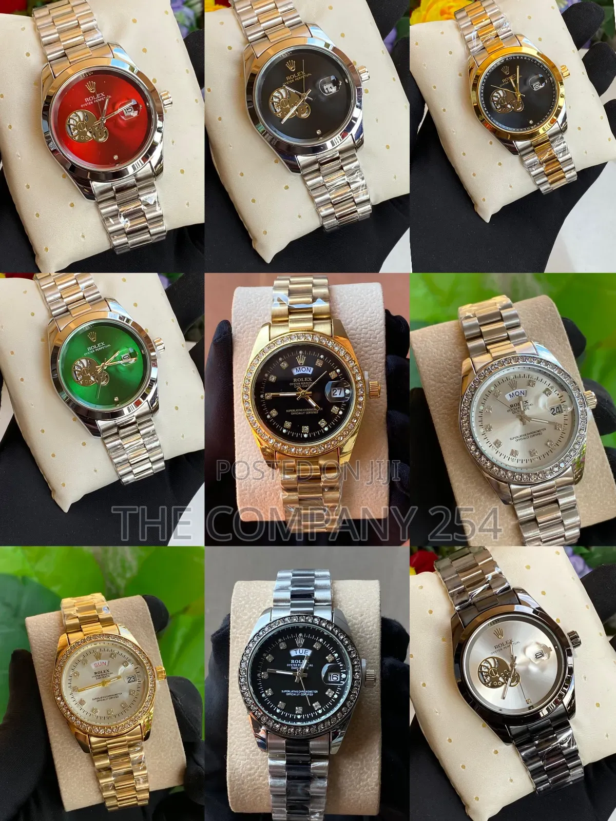 Quality Gold Silver Rolex Ladies Glitter Watches Available