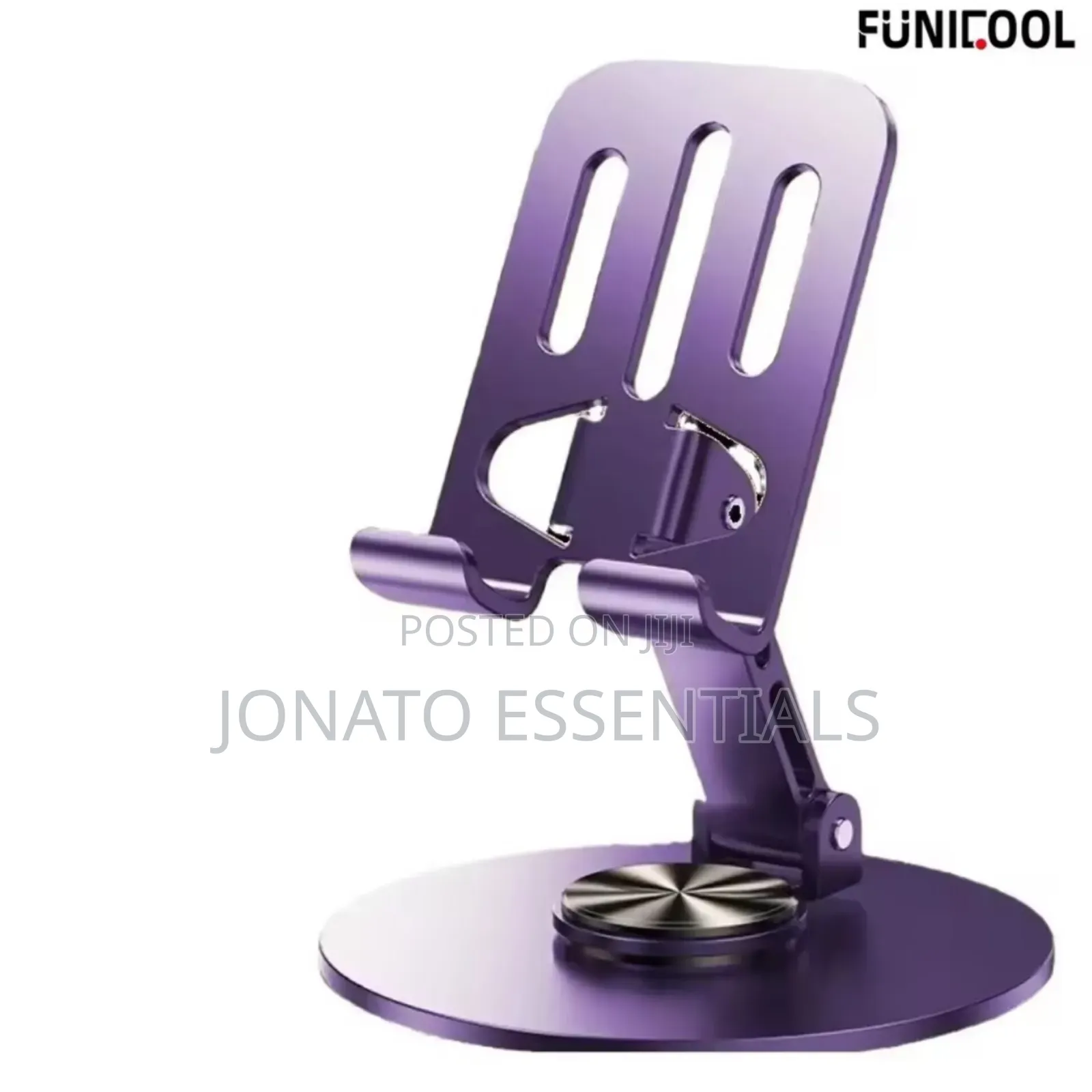 Metal Phone Stand, 360 Rotating Foldable Desktop Holder