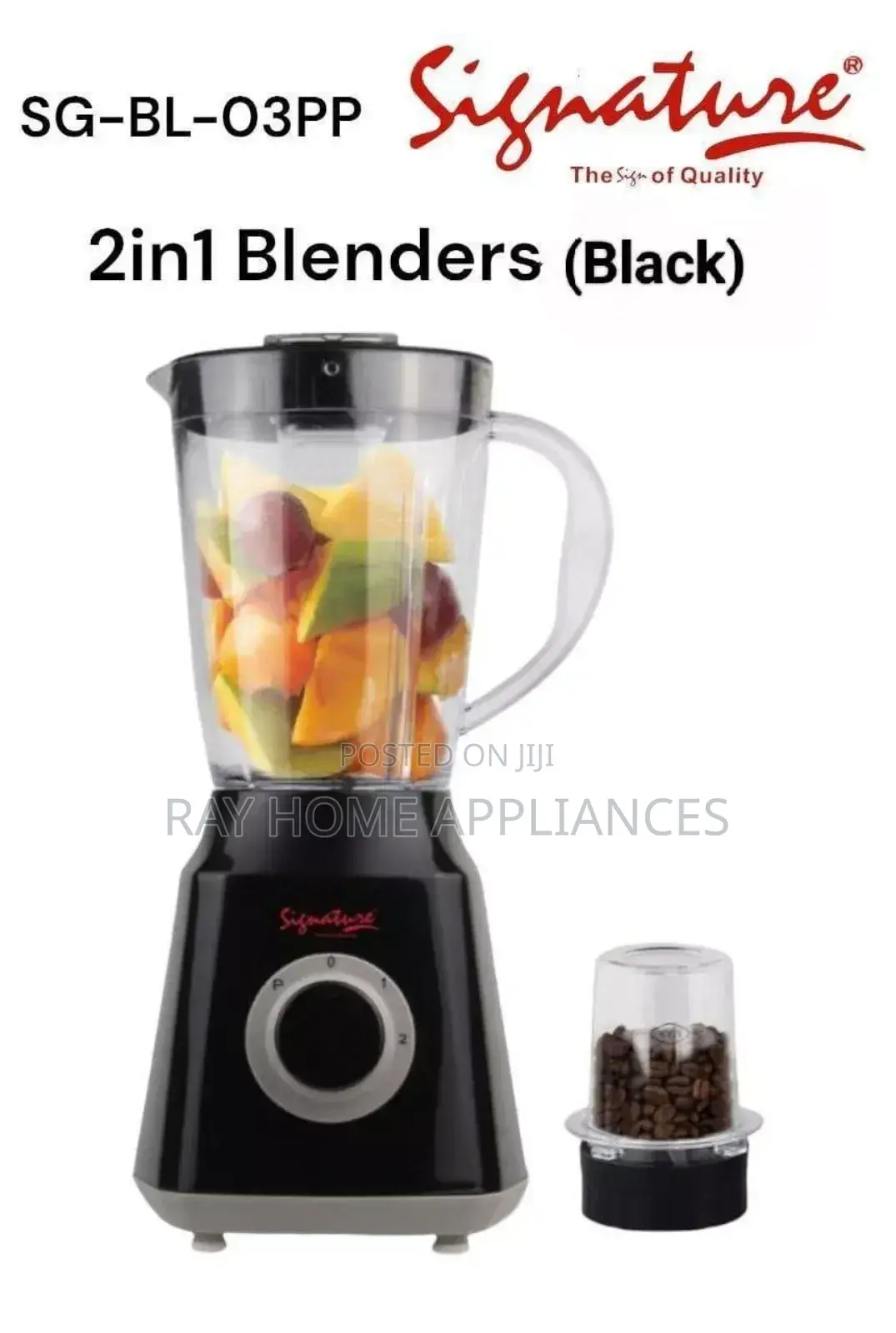 2 in 1 Signature Blenders 1.5ltr Jug Capacity
300-350watts
 Sg-Bl-03p
