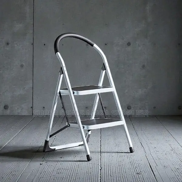 Aluminum Non Slip Ribbed Steps 2 Step Ladder Stepladder For Outdoor
